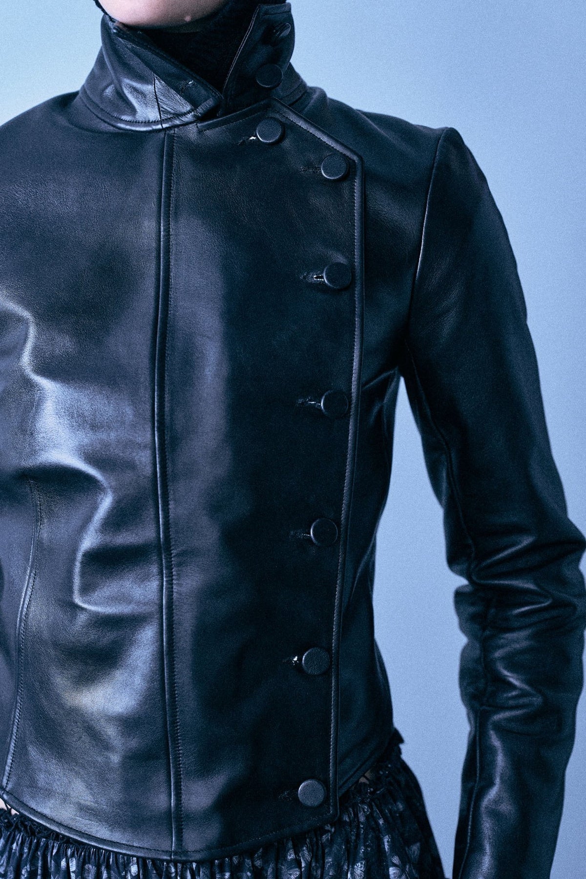 Asymmetrical Front Jacket - Black - R13