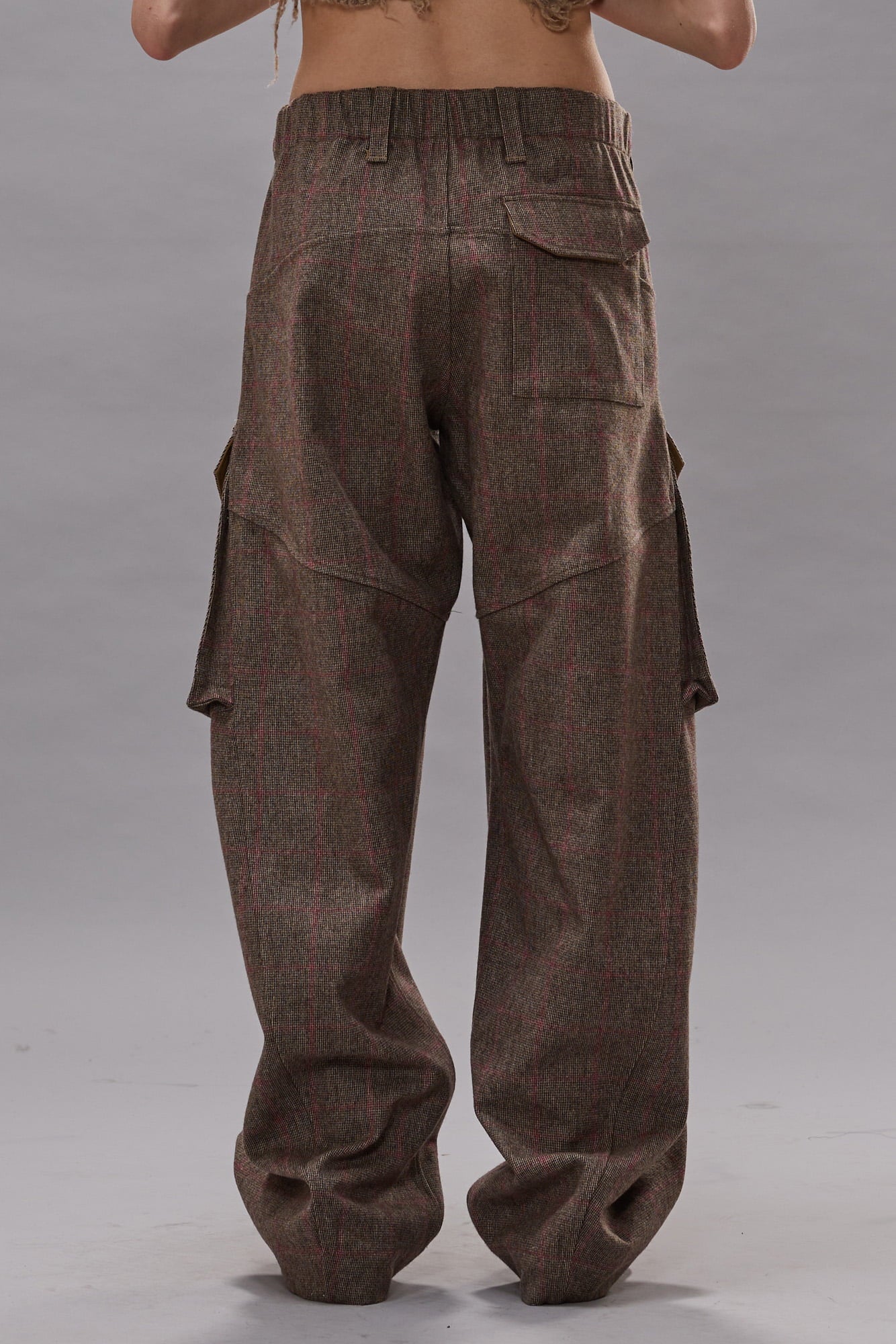 Barrel Cargo - Khaki Pink Check - R13