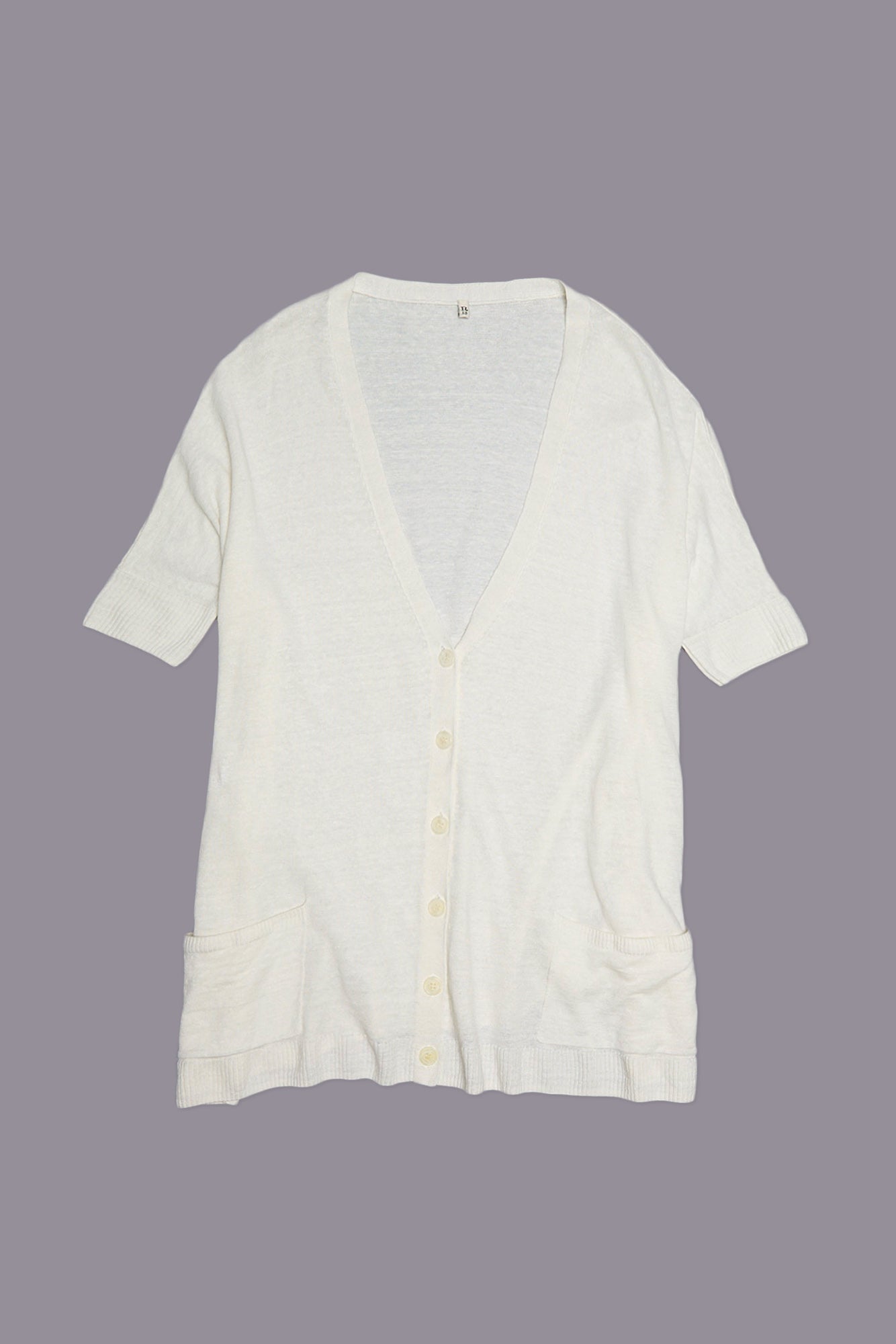 BOXY CARDIGAN DRESS - ECRU - R13