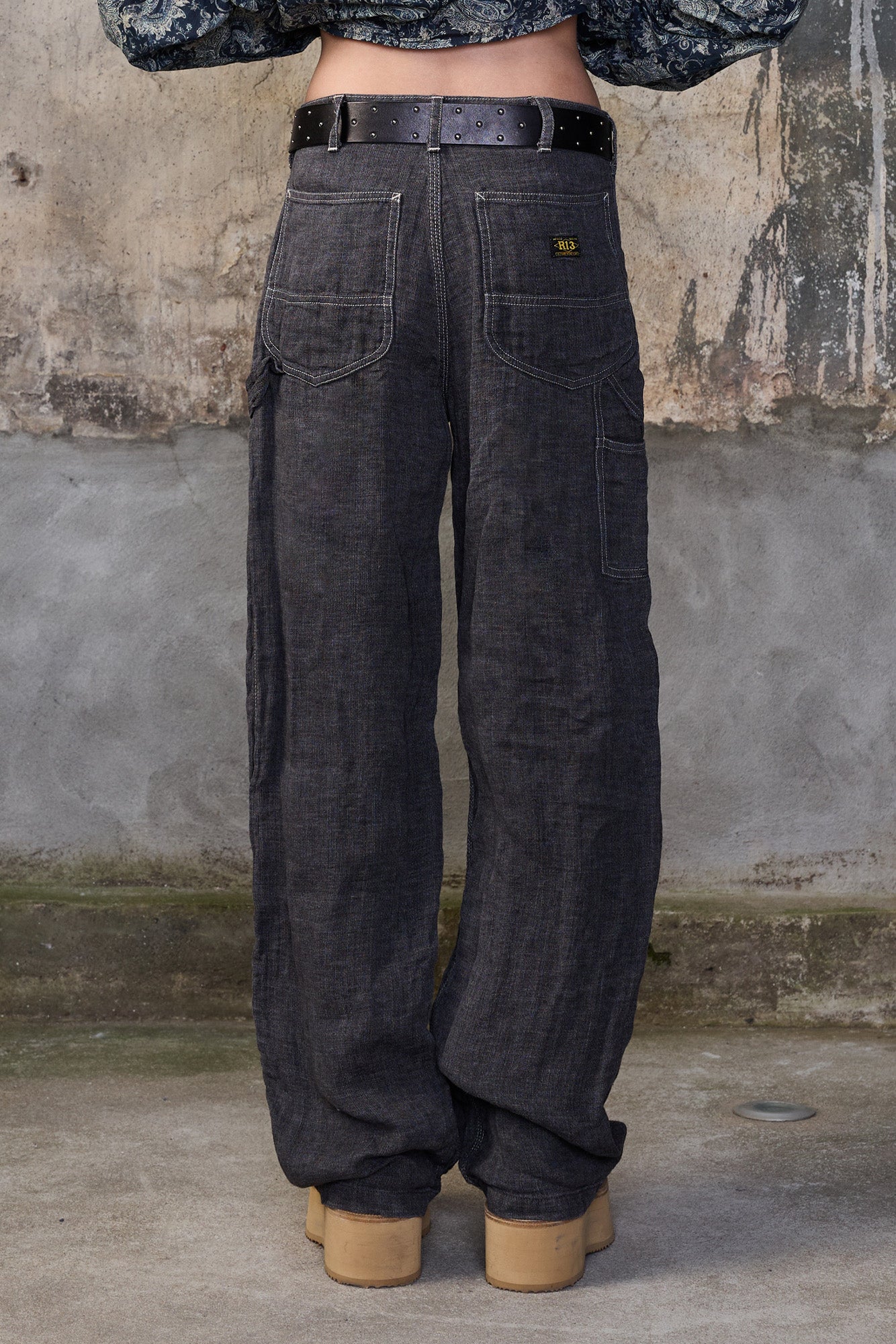 CARPENTER PANT - CHARCOAL GREY LINEN - R13