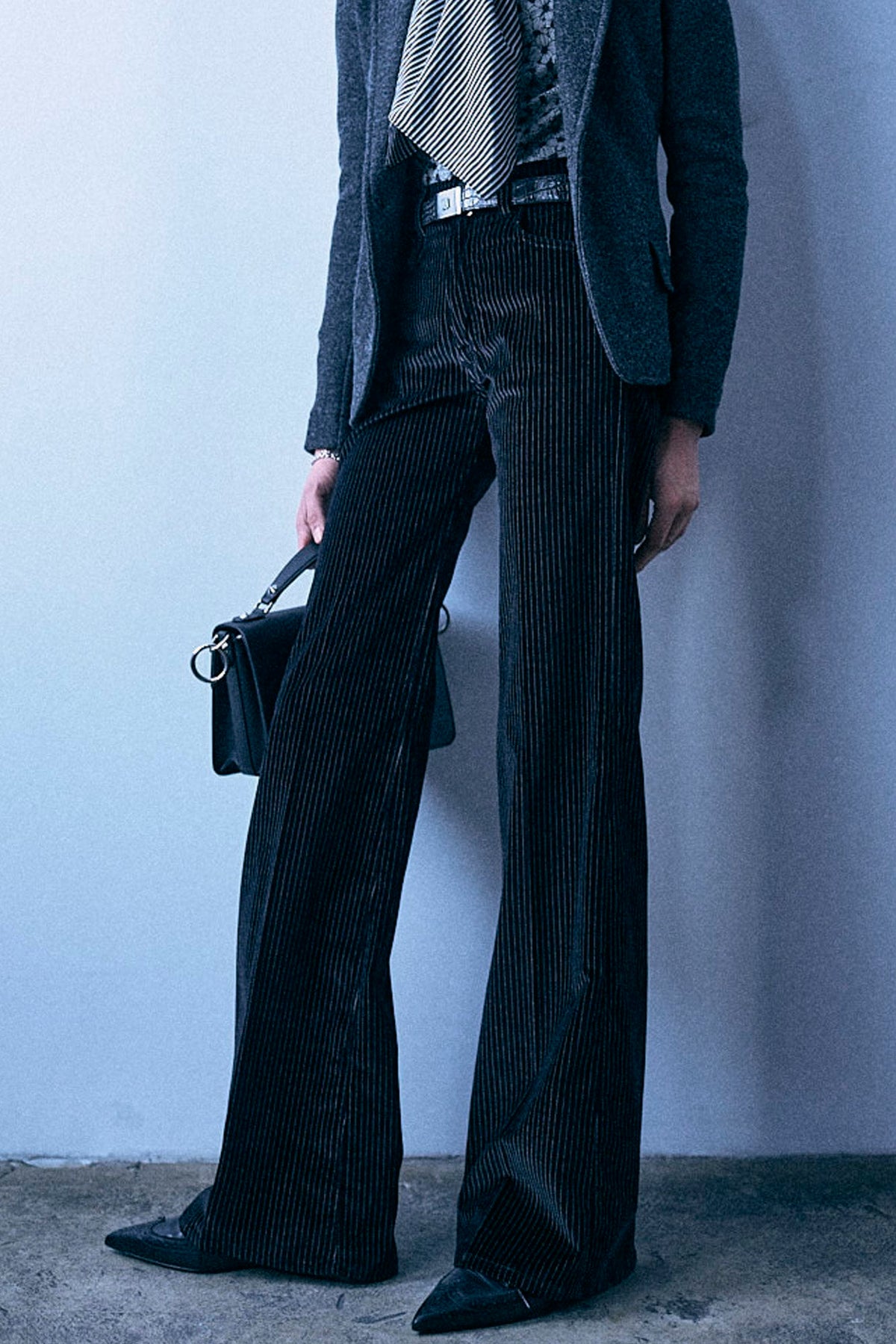 Charlotte Jean - Black Velvet Stripe - R13