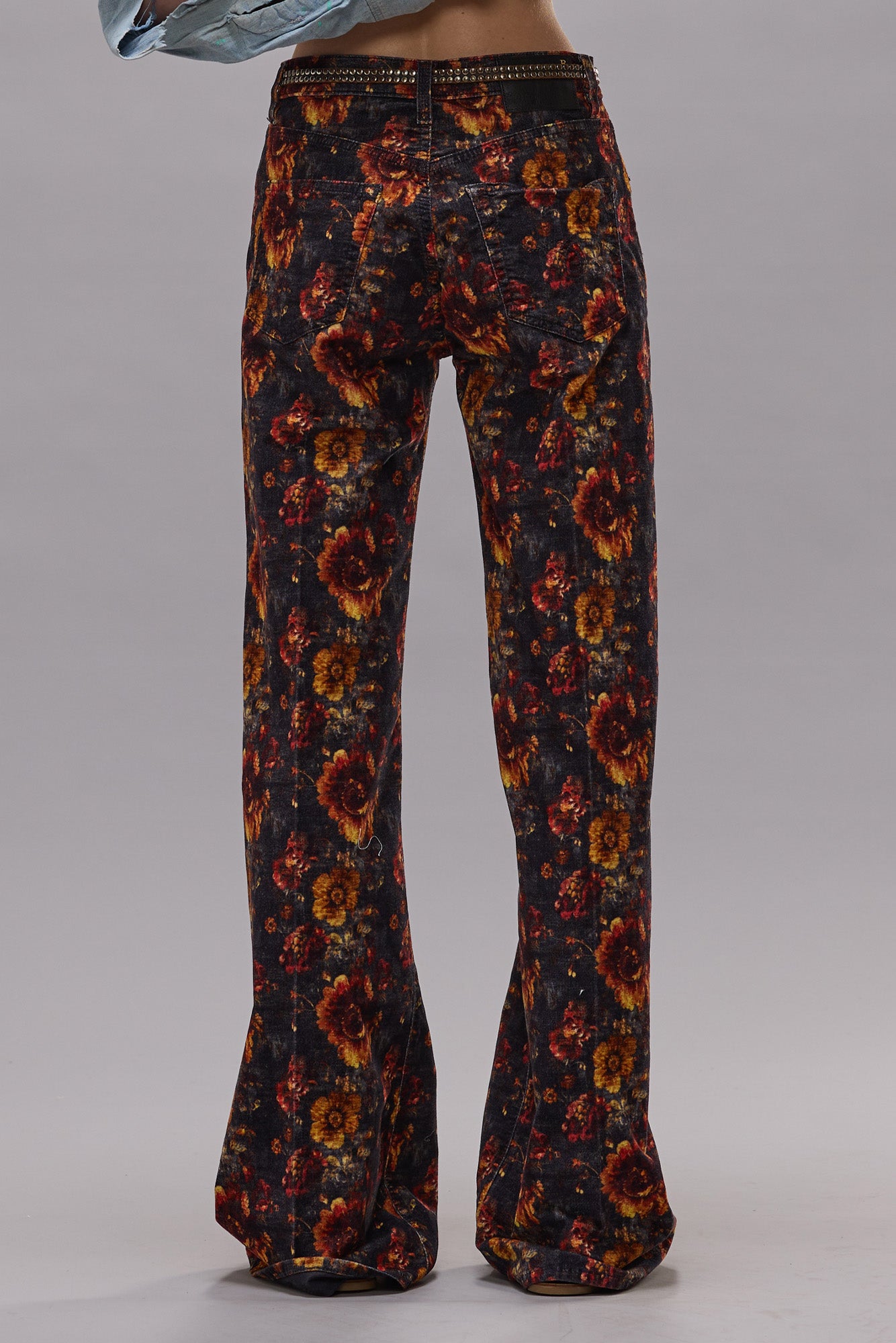 CHARLOTTE JEAN - NAVY BLUE FLORAL VELVETEEN - R13