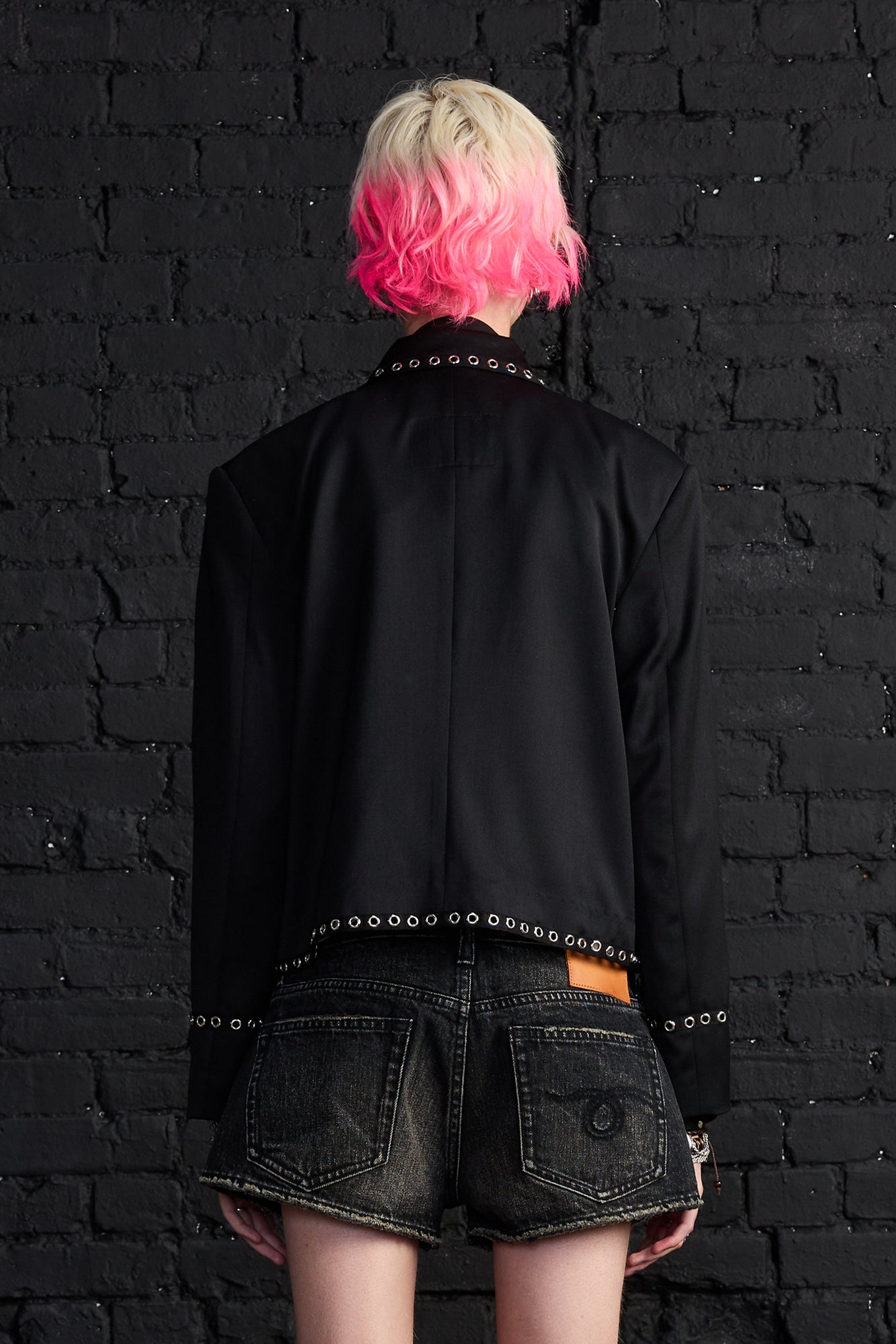 Cropped Boxy Blazer - Black - R13