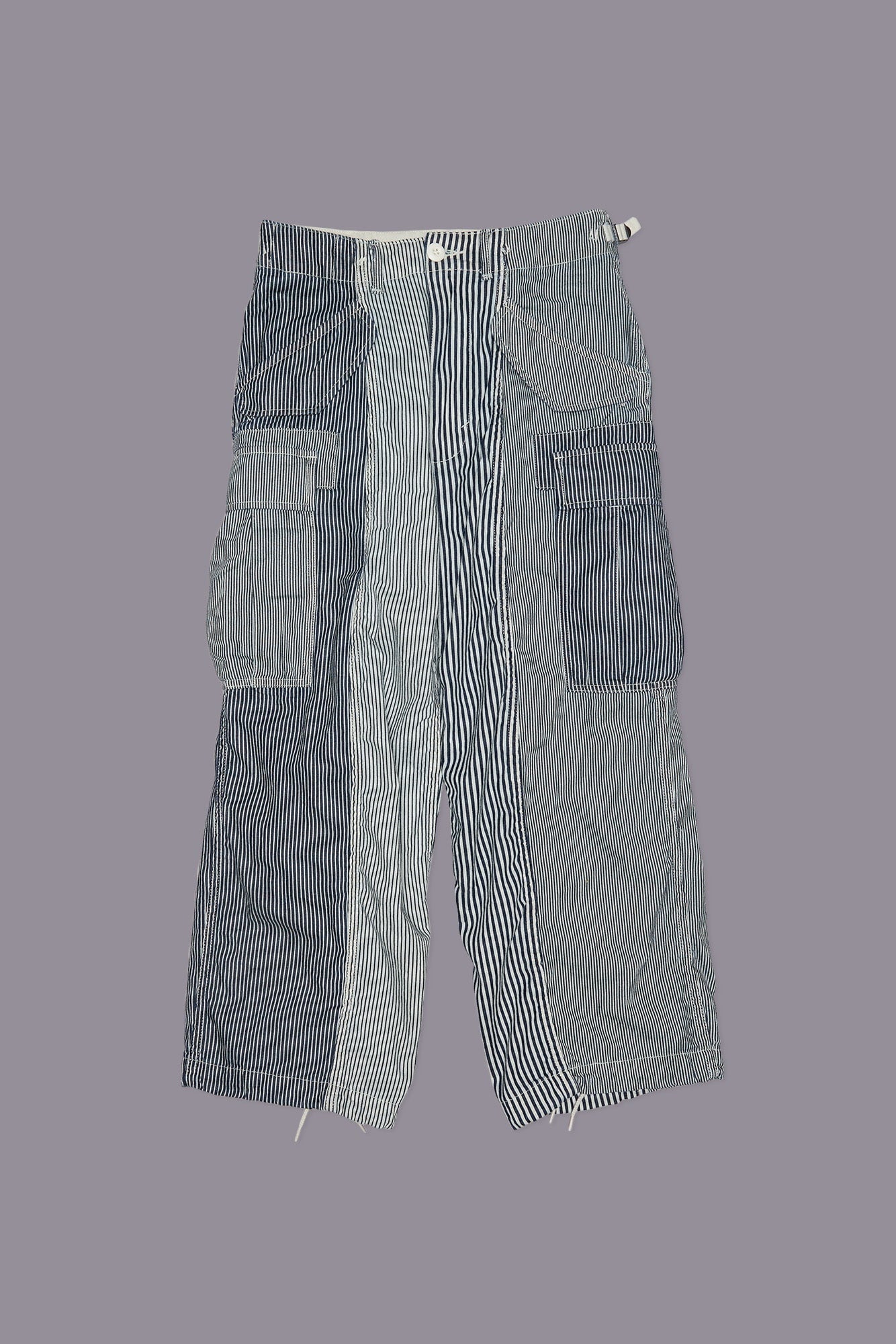 CROPPED CARGO - MULTI STRIPE RAILROAD - R13