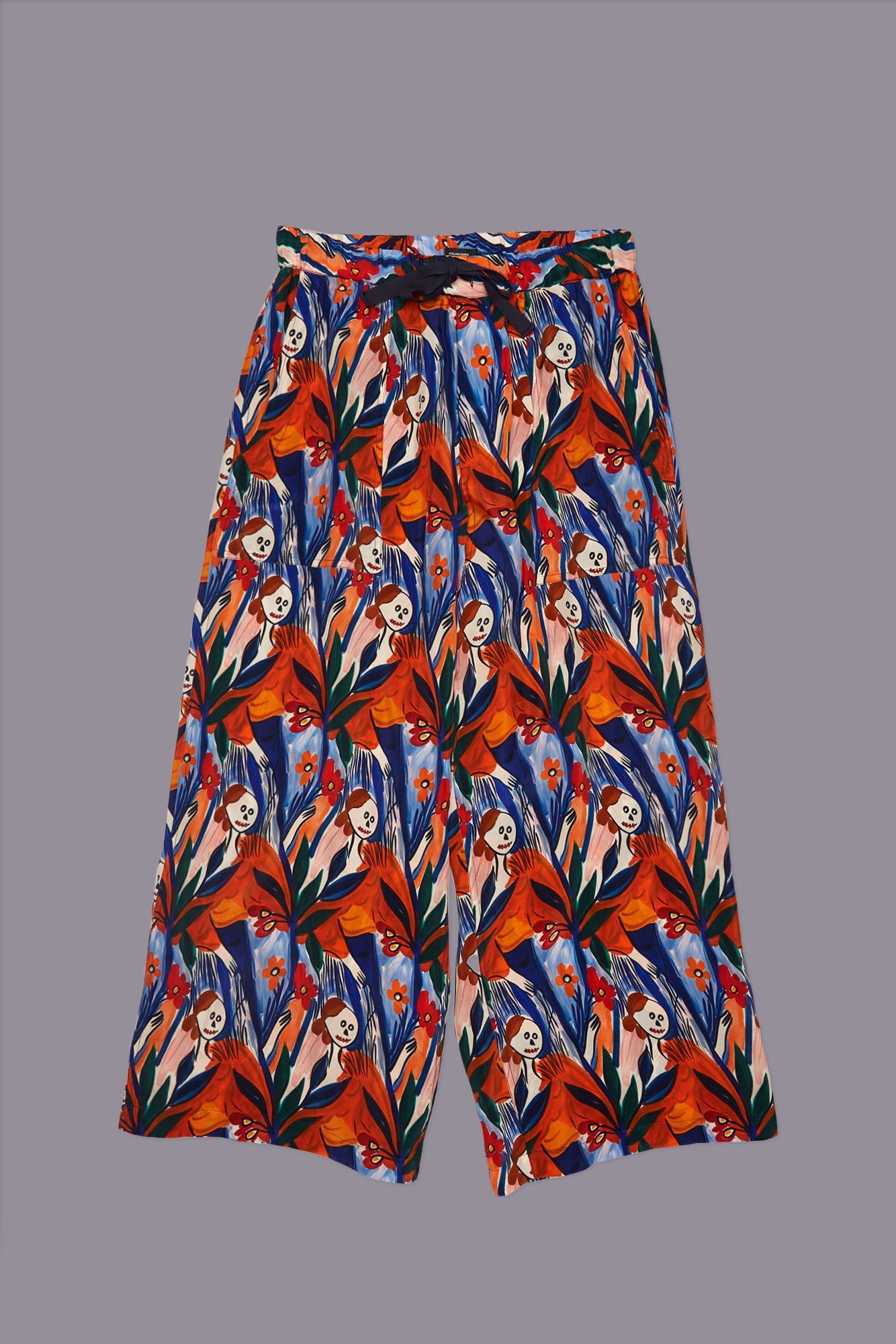 CROPPED WIDE LEG UTILITY PANT - MULTICOLOR PRINT - R13