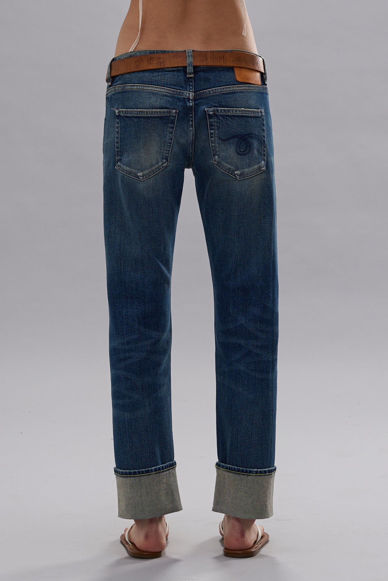 CUFFED BOY STRAIGHT - ABYSS SELVEDGE BLUE STRETCH - R13