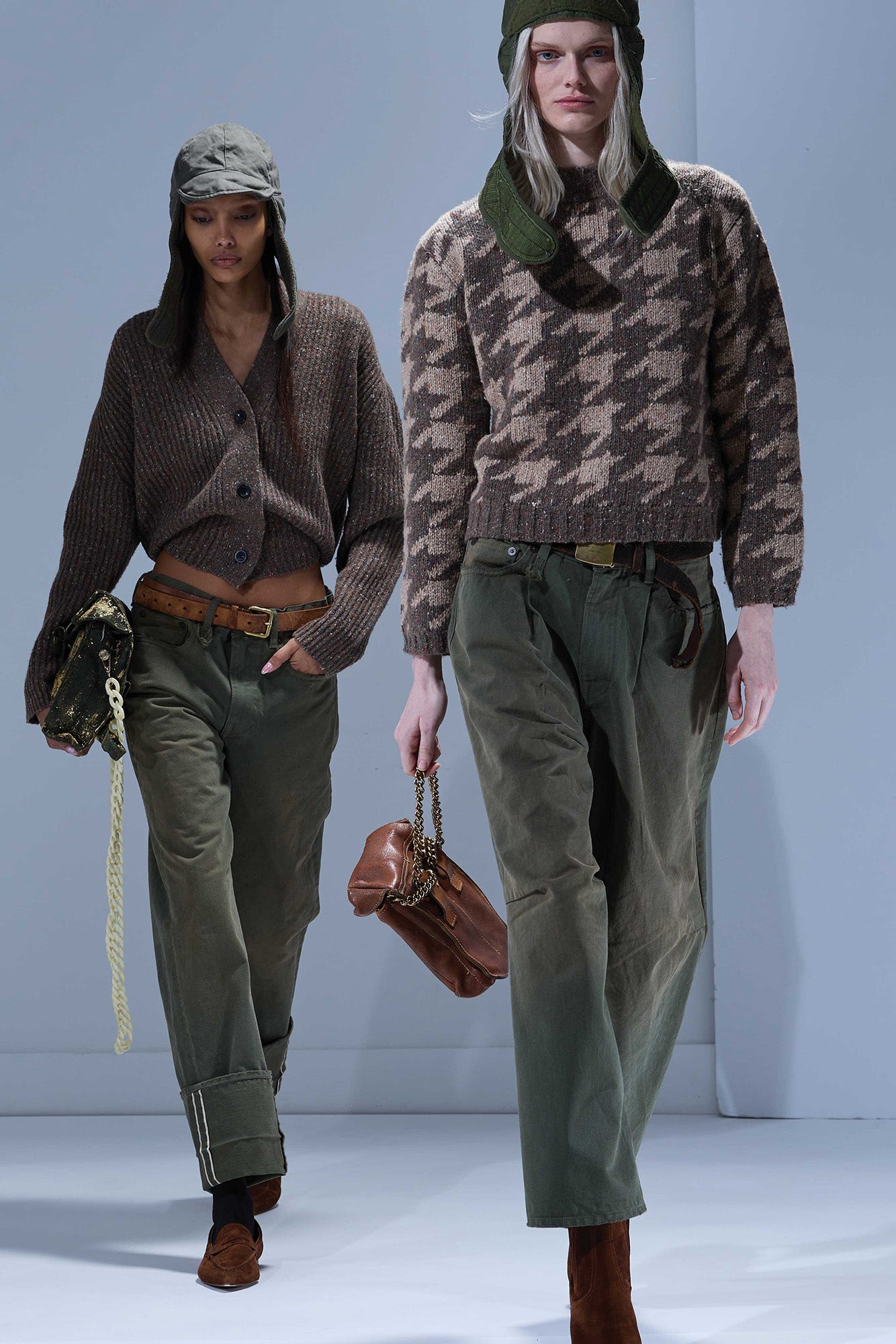 CUFFED BOYFRIEND JEAN - VINTAGE OLIVE SELVEDGE GREEN - R13