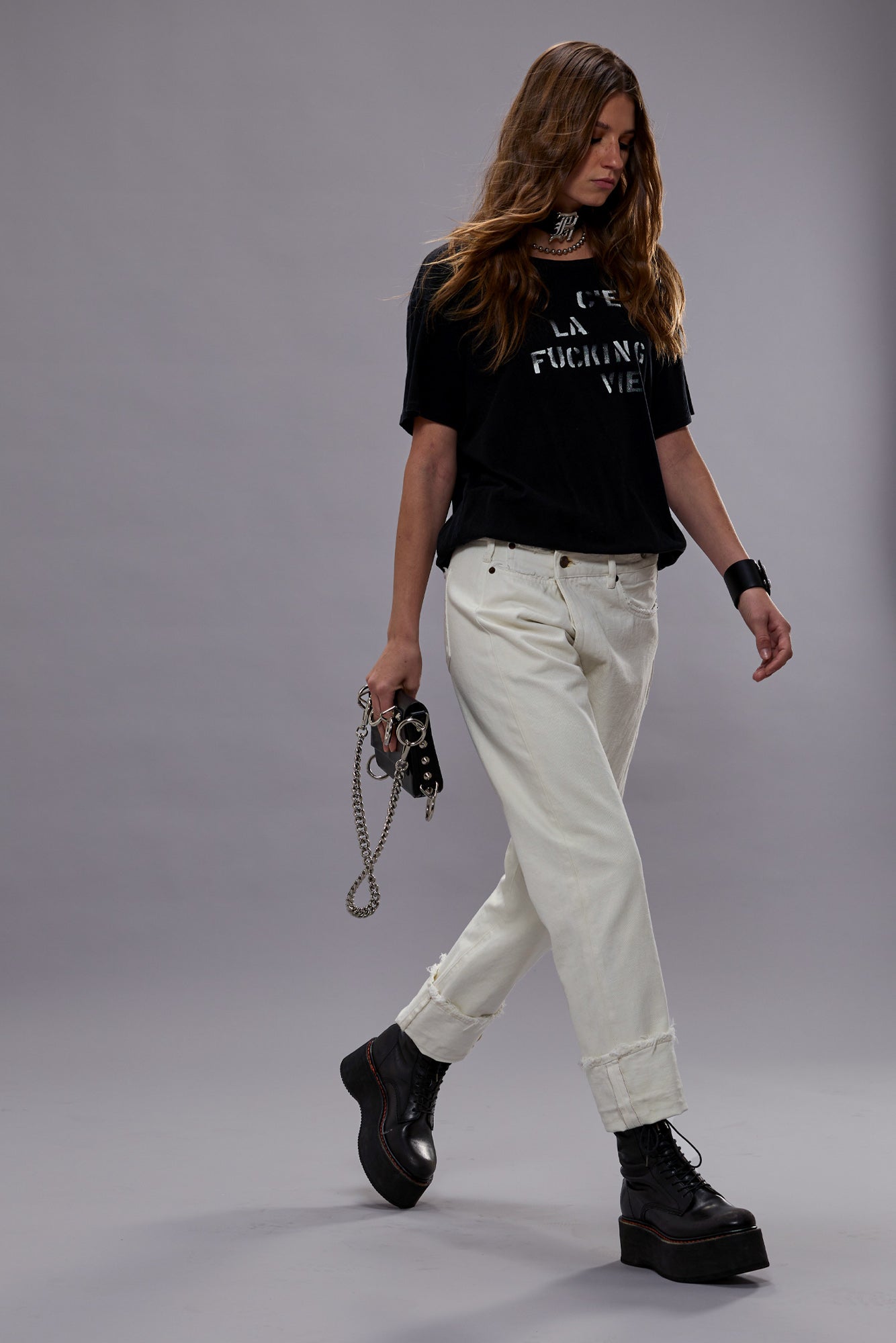 CUFFED CROSSOVER JEAN - BENNETT WHITE SELVEDGE - R13