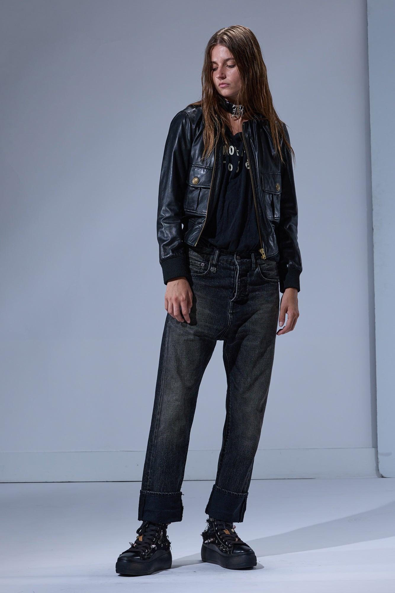 CUFFED TAILORED DROP - ASHBURY BLACK - R13