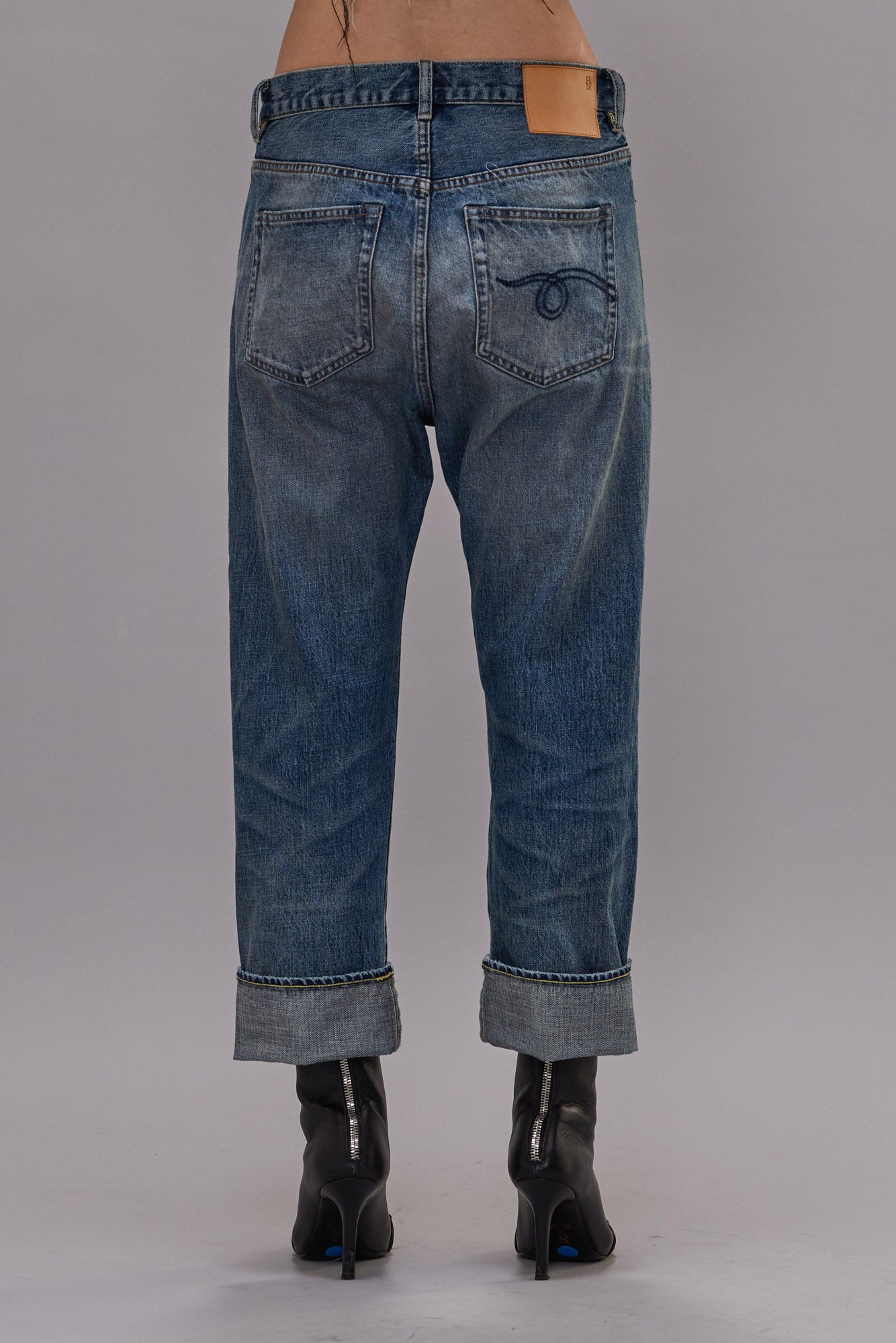 CUFFED TAILORED DROP - ESTIN SELVEDGE BLUE - R13