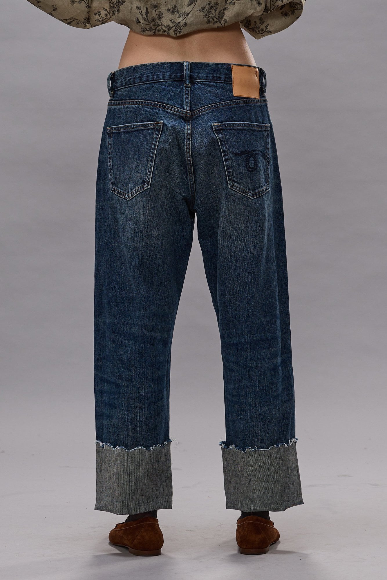 Cuffed X-Boyfriend Jean - Caslon Selvedge Blue - R13