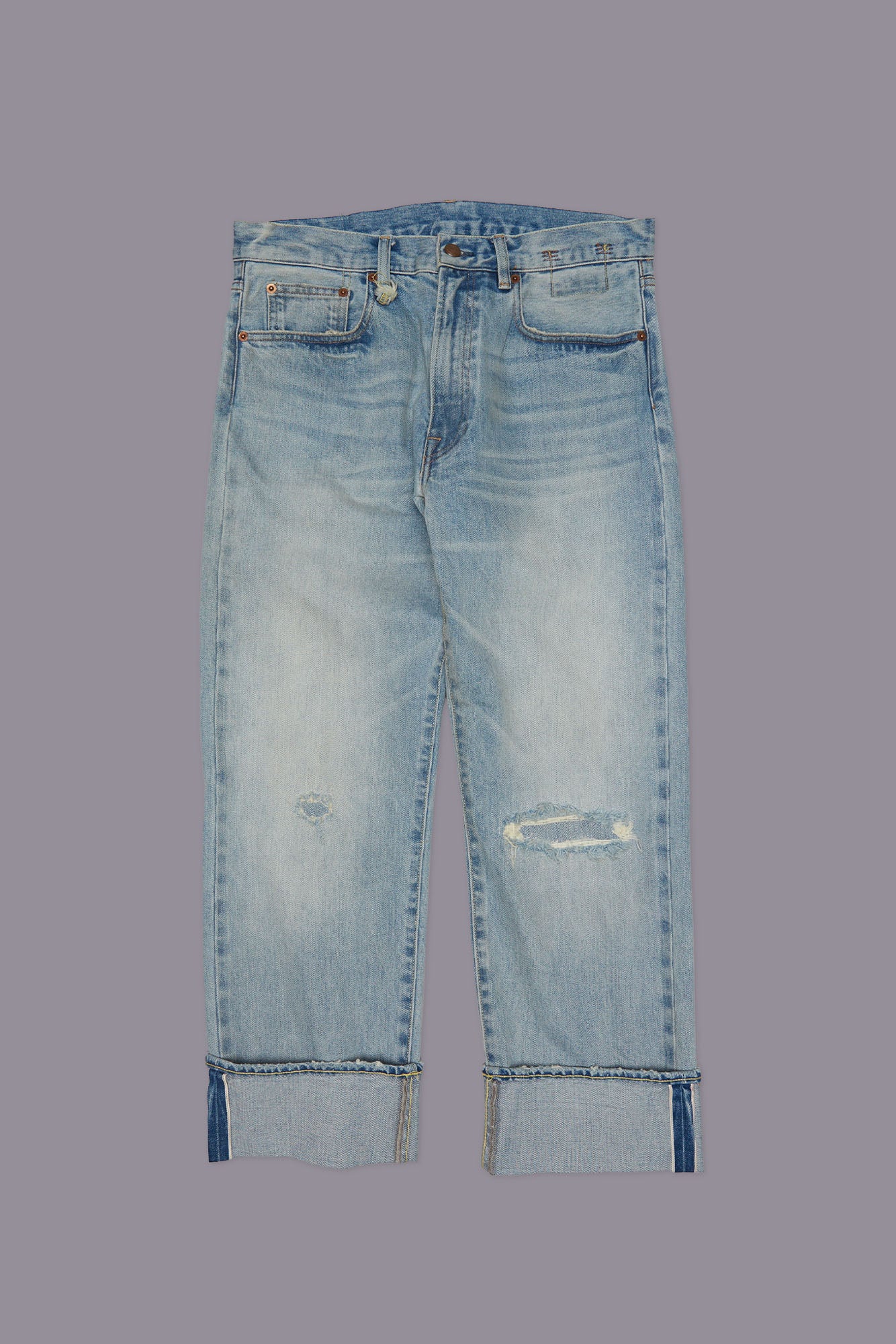 CUFFED X-BOYFRIEND JEAN - ELROY SELVEDGE BLUE - R13
