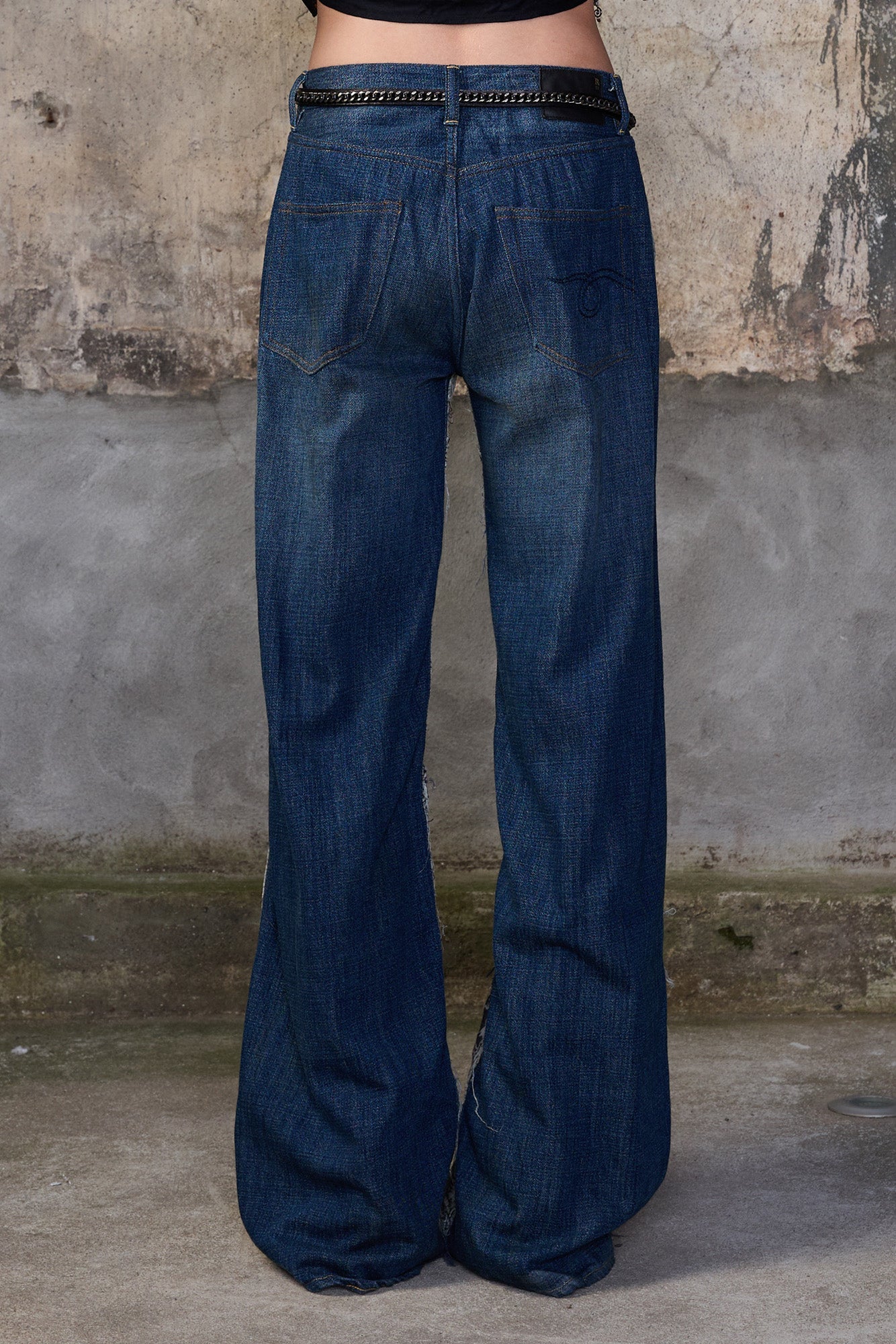 D'ARCY FLARE JEAN - BLUE BANDANA APPLIQUE - R13