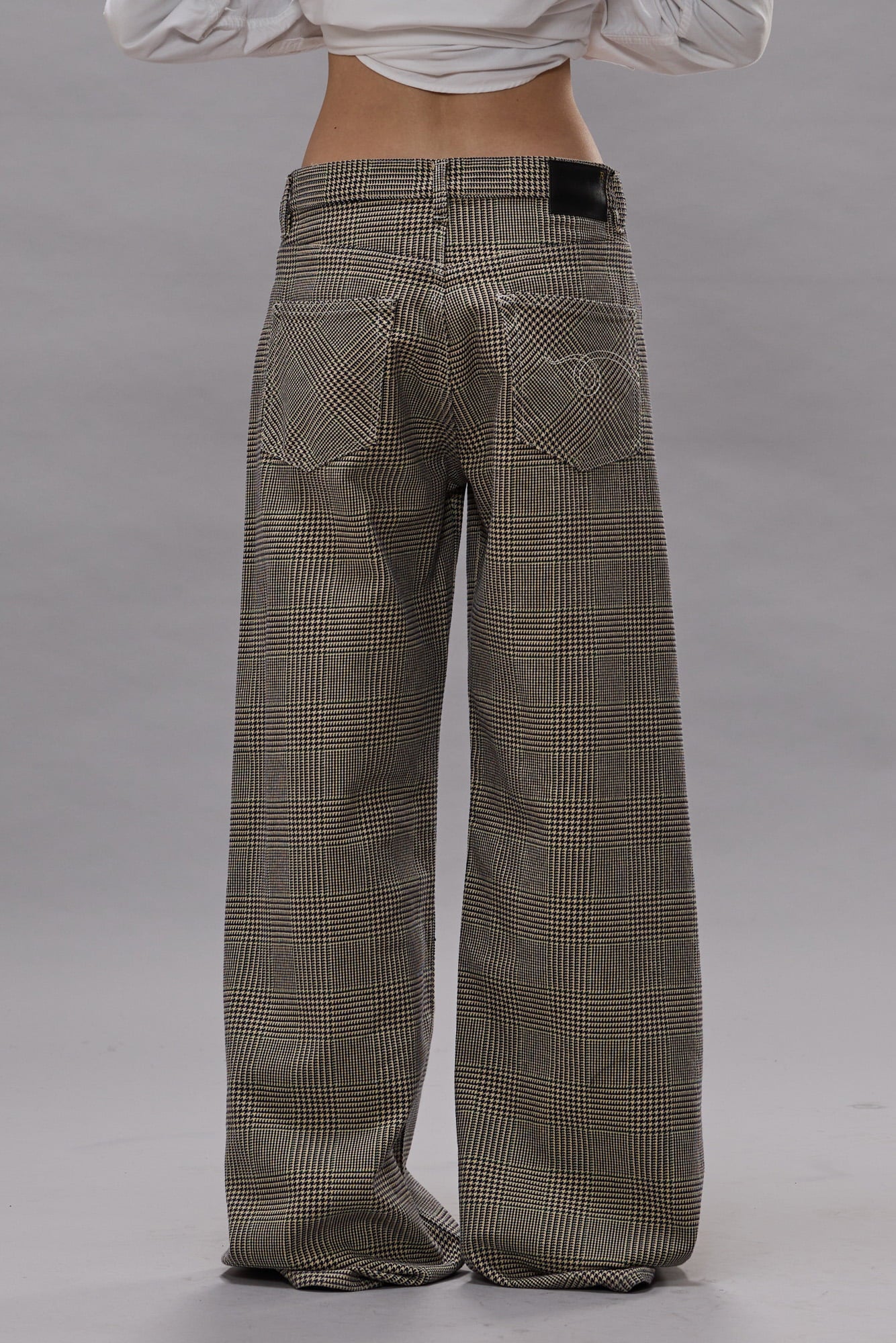 D'Arcy Flare Jean - Prince Of Wales Grey Check - R13