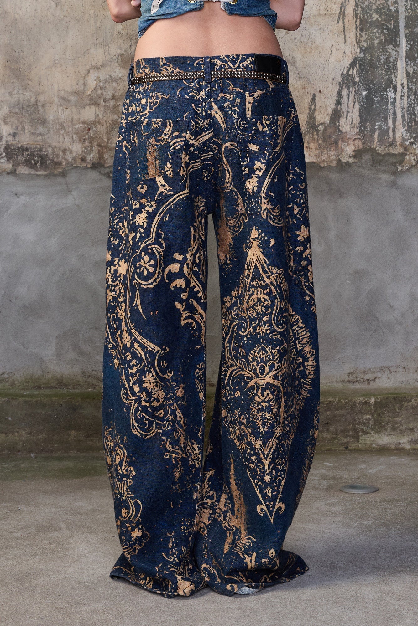D'ARCY FLARE PANT - BLUE BANDANA - R13