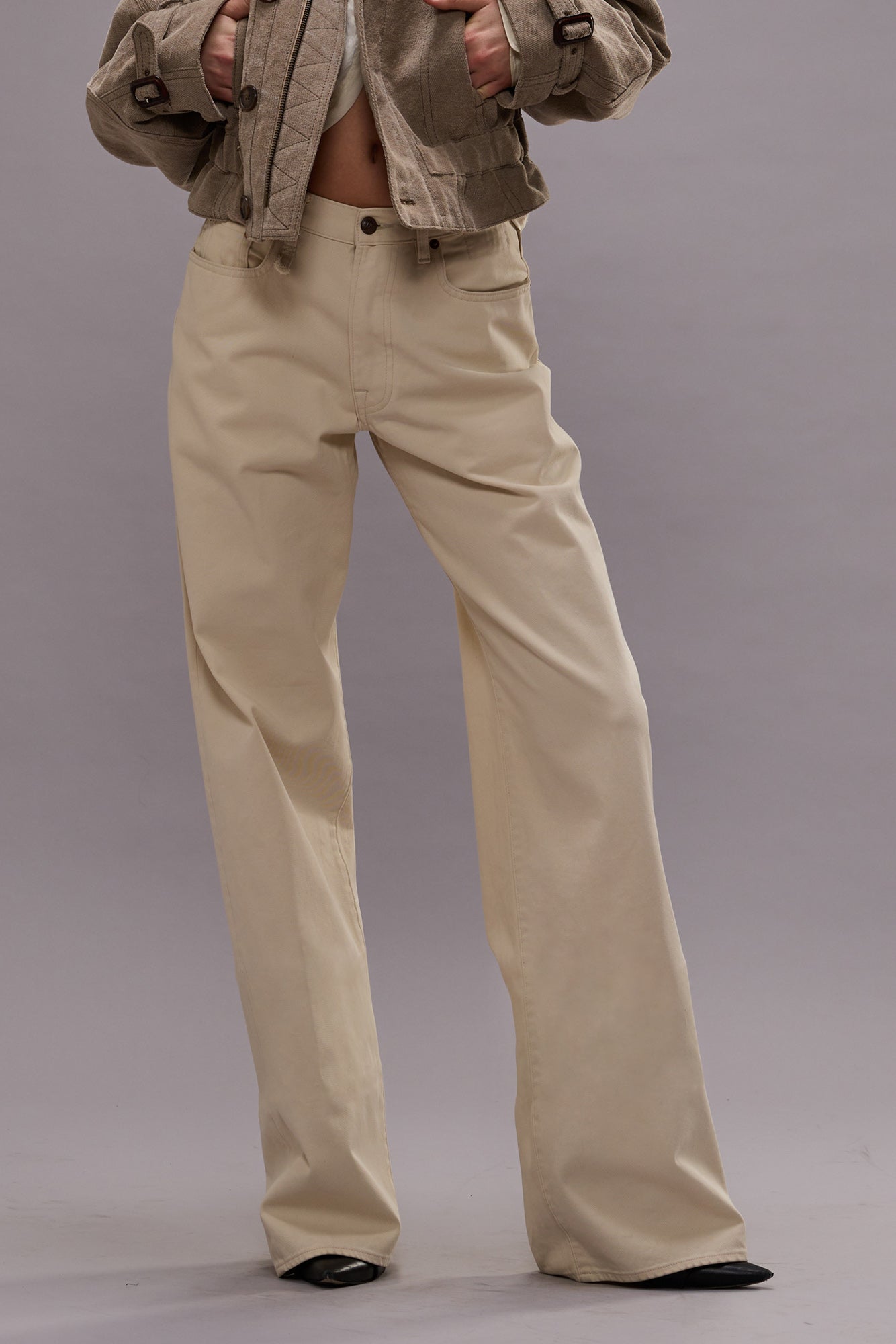 D'ARCY LOOSE JEAN - BONE WHITE SELVEDGE - R13