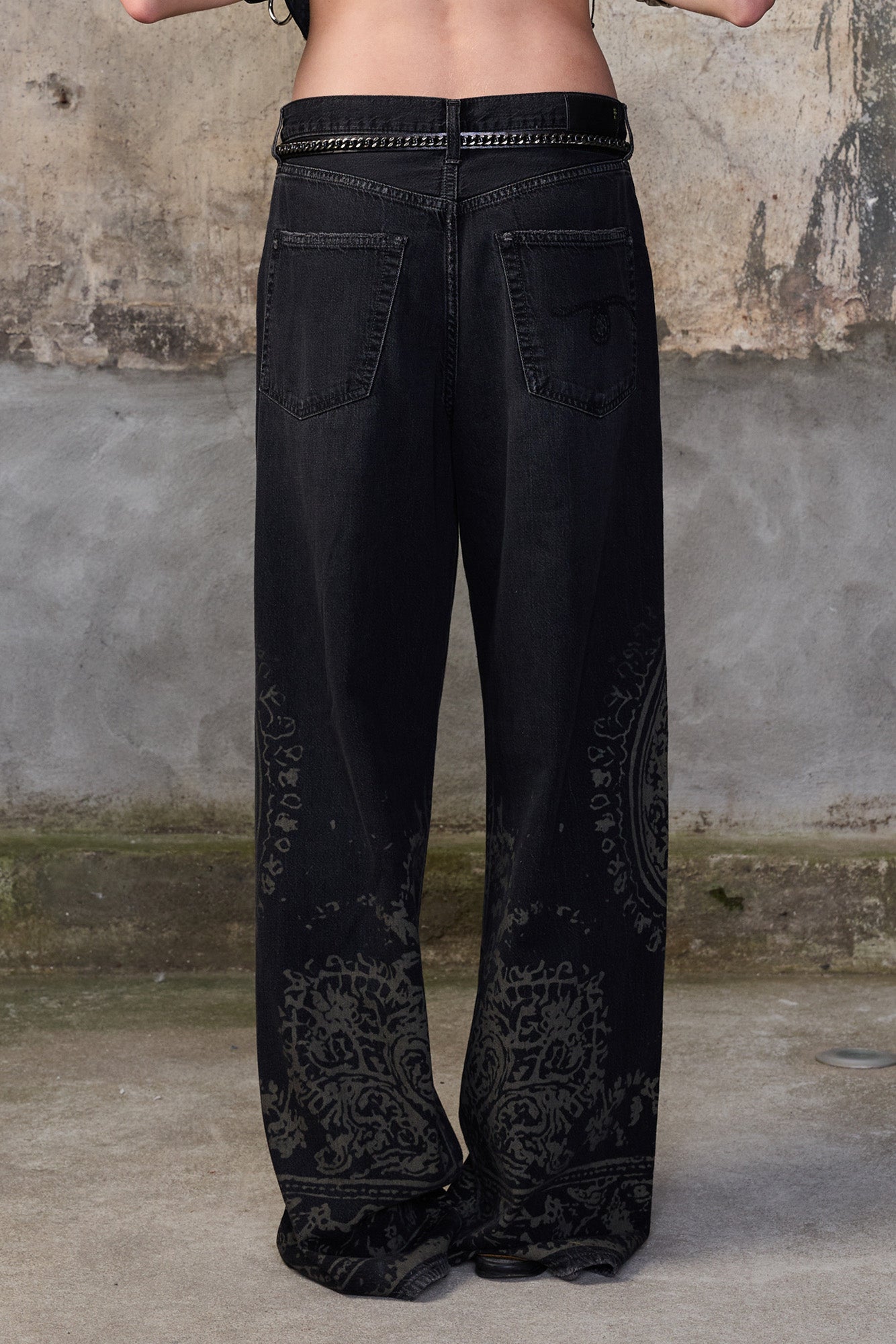 DAMON PLEATED JEAN - BAROQUE BLACK - R13