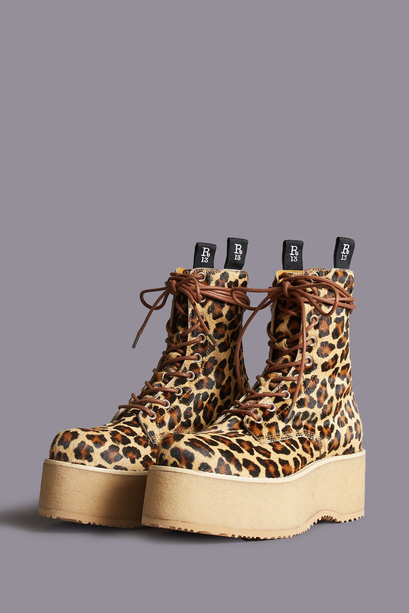 DOUBLE STACK BOOT - LEOPARD - R13