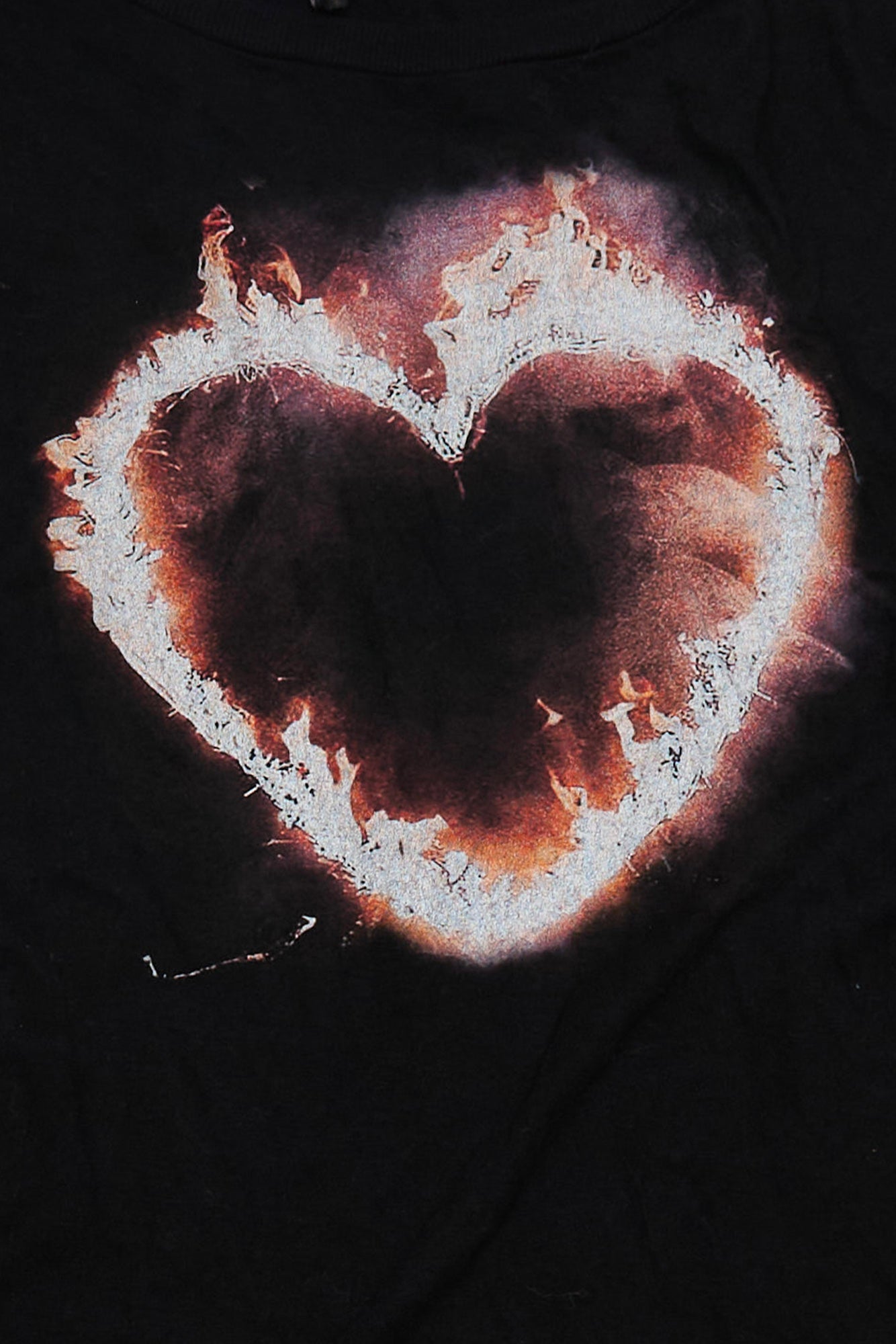 FLAMING HEART BOY T - BLACK - R13