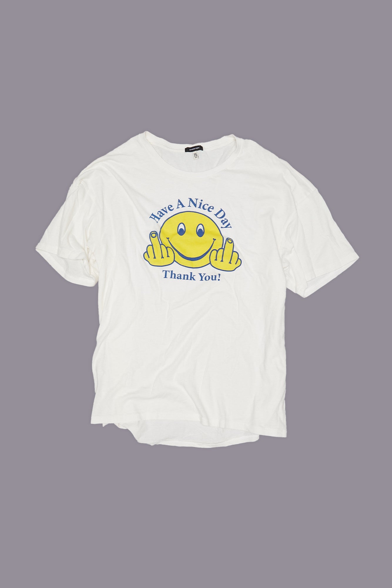 HAVE A NICE DAY RELAXED T - ECRU - R13