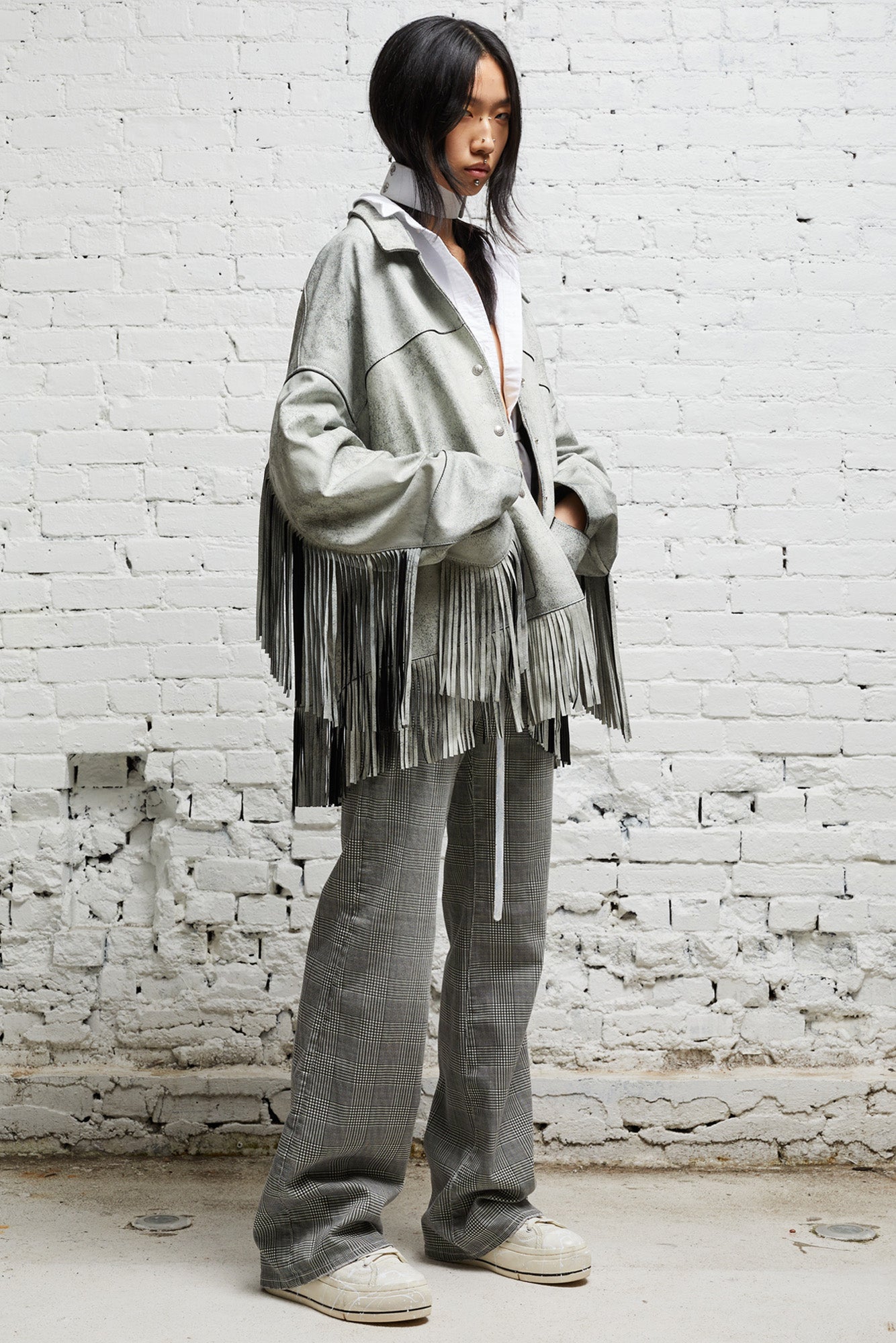 JANE JEAN PRINTED GLEN PLAID – R13