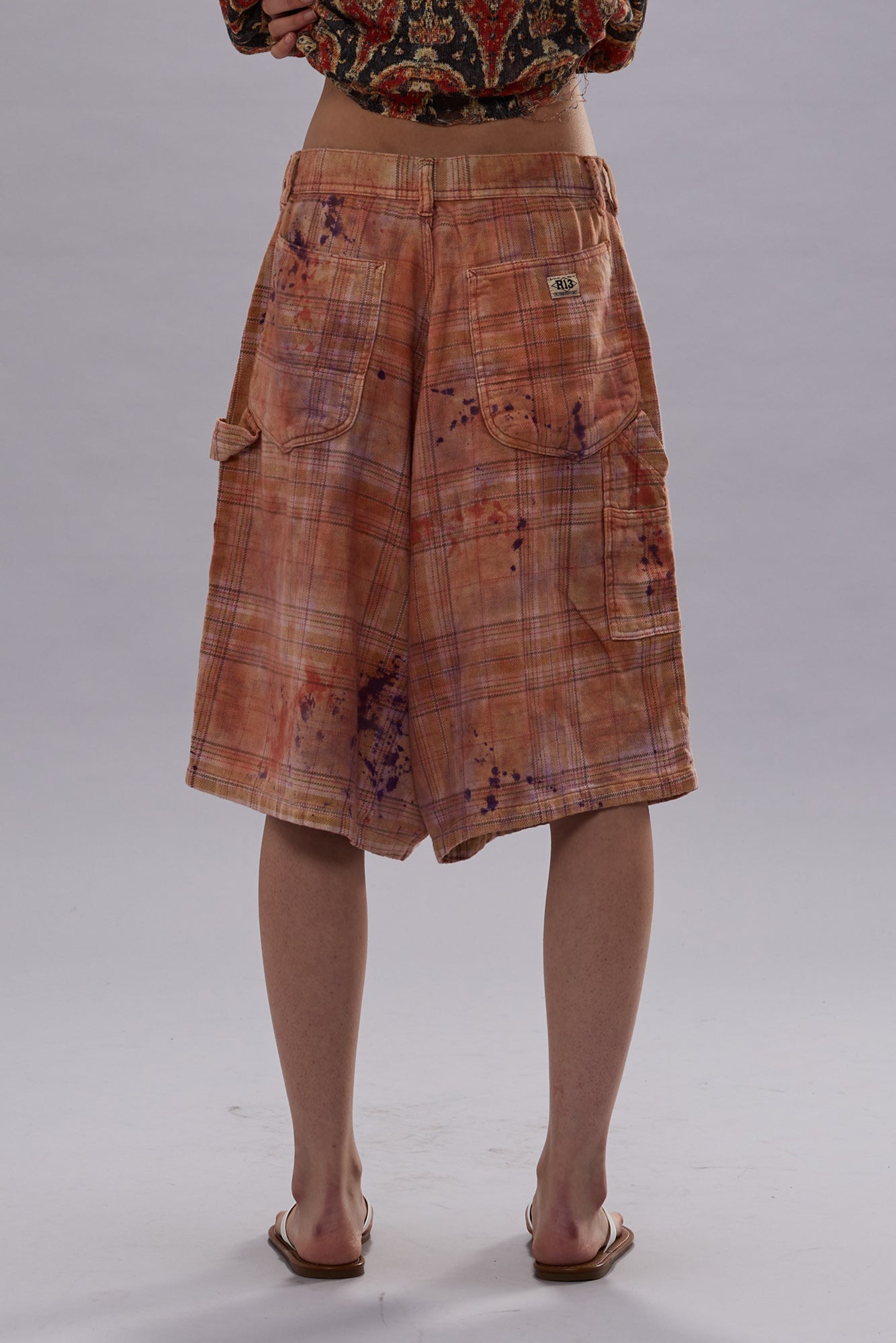 JESSE CARPENTER SHORT - OVERDYED ORANGE PURPLE PLAID - R13