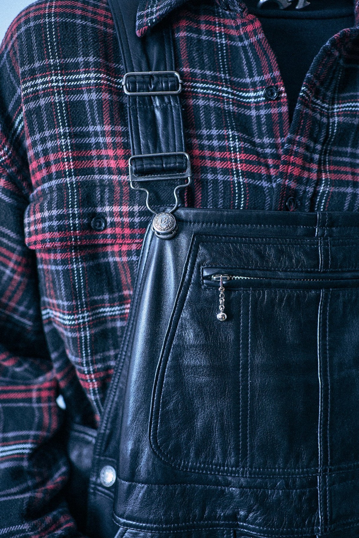 Jumbo Overall With Zippered Pocket - Black - R13