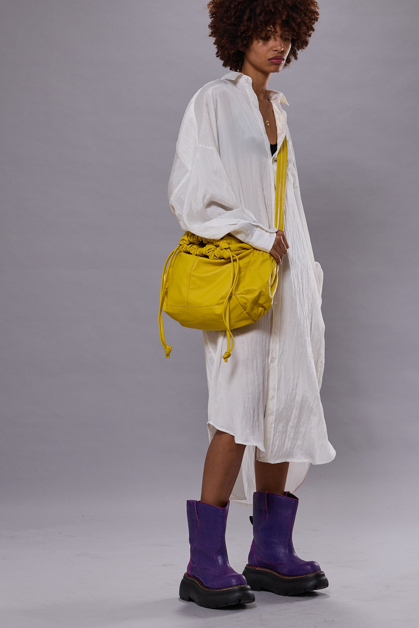 JUMBO SHIRTDRESS - WHITE - R13