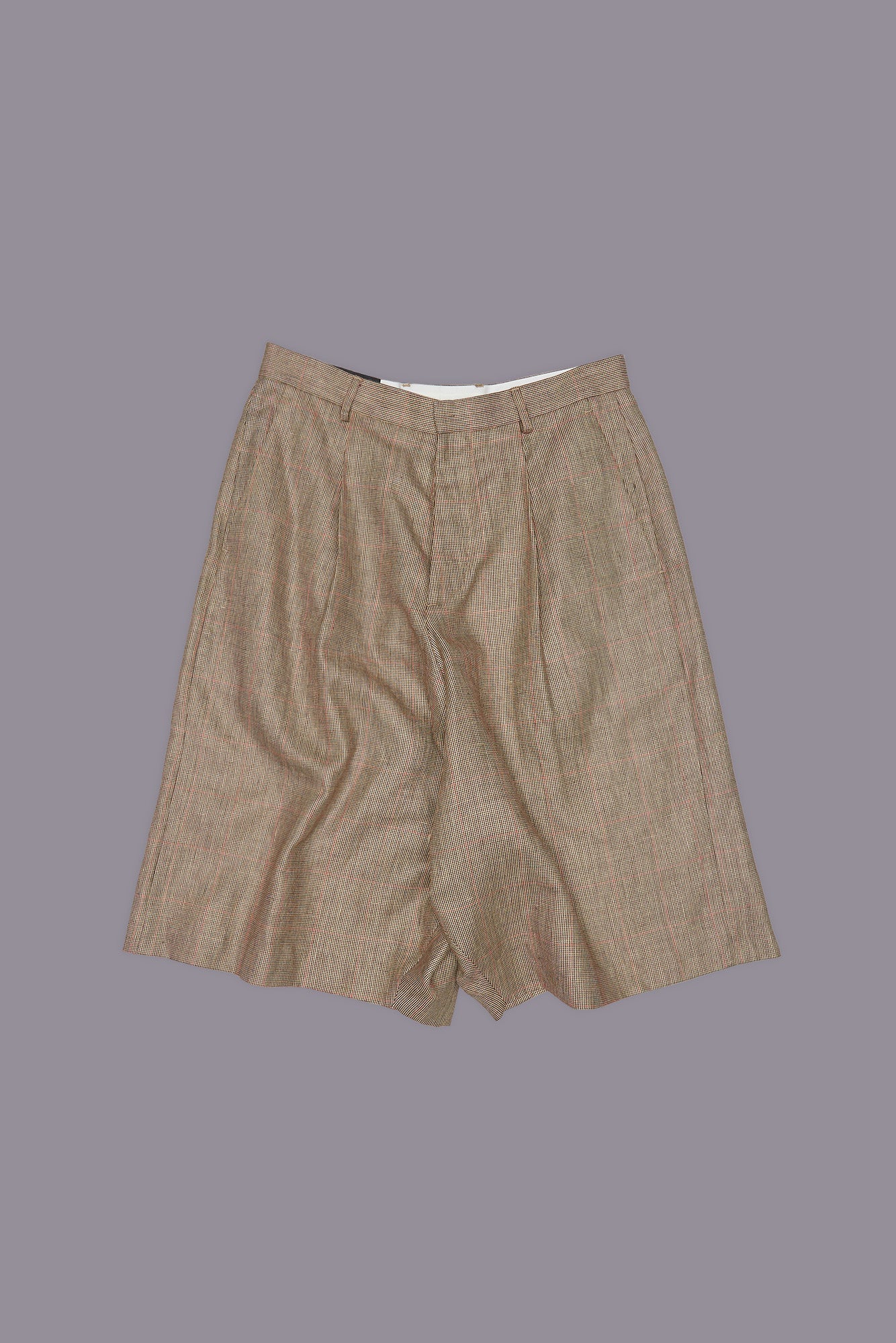 JUMBO TAILORED SHORT - BROWN WINDOWPANE PLAID - R13