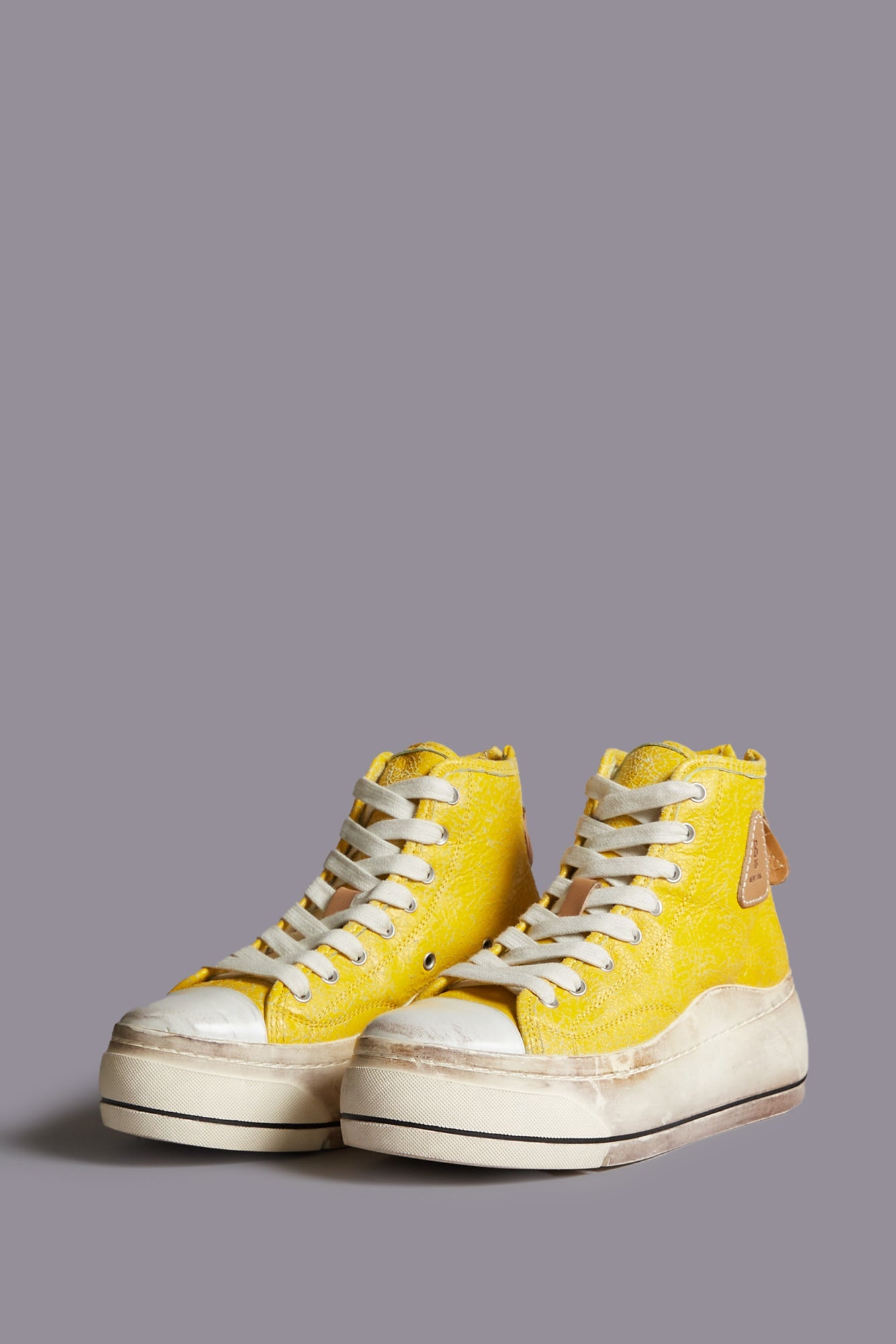 KURT HIGH TOP SNEAKER - YELLOW / AQUA - R13