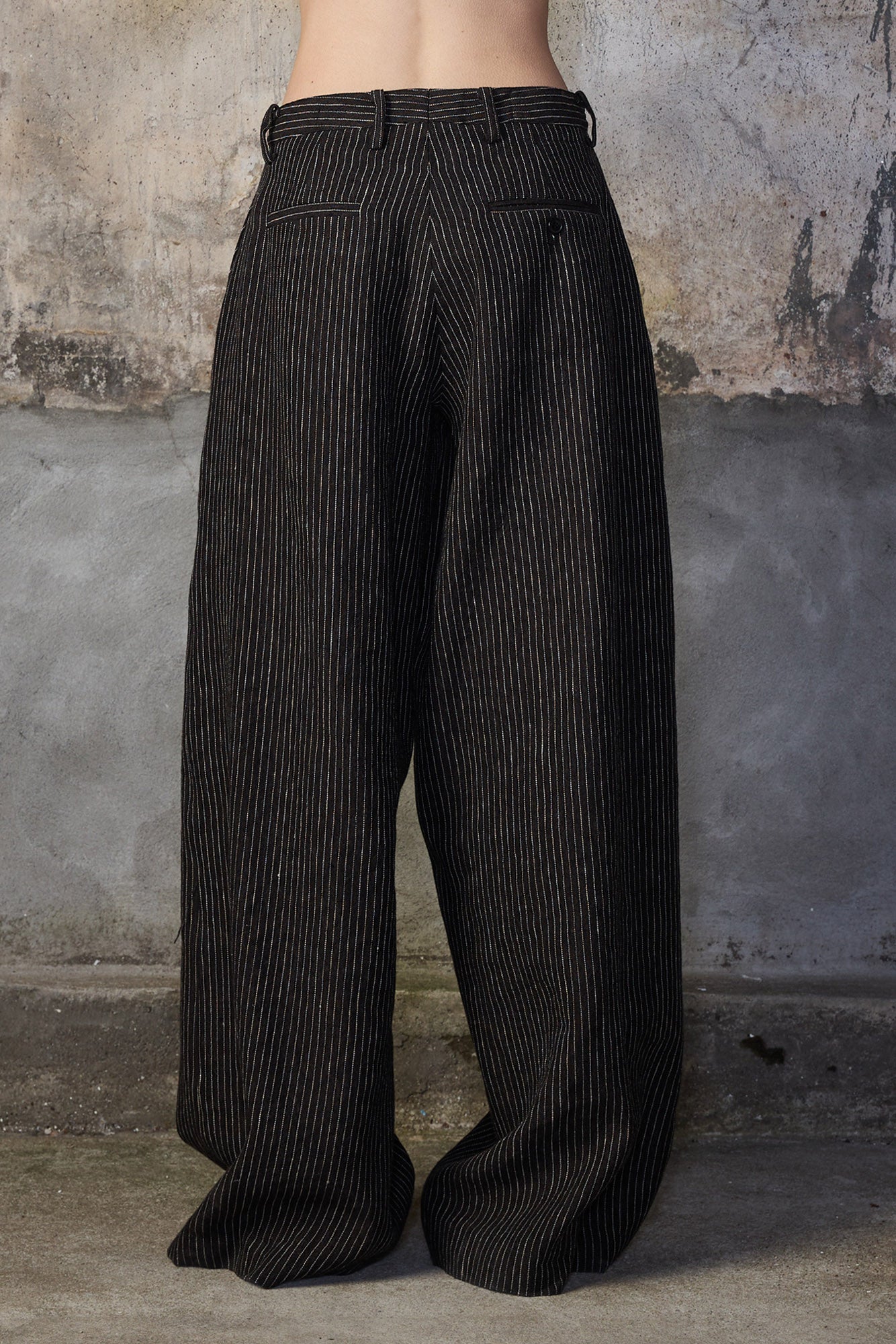 OVERSIZED CROSSOVER PANT - BROWN STRIPE - R13