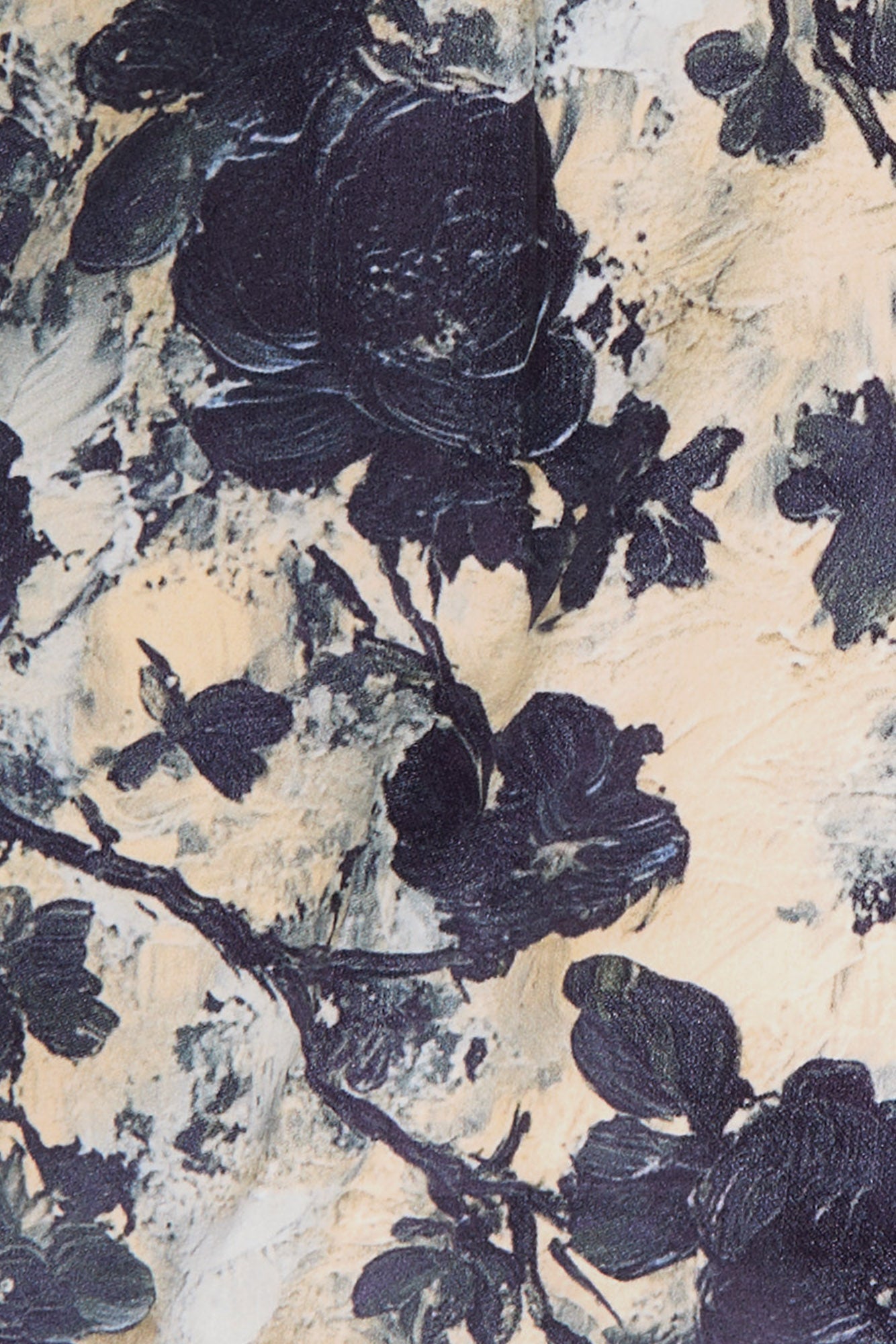 OVERSIZED RAGGED BLAZER - BLACK AND CREAM FLORAL - R13