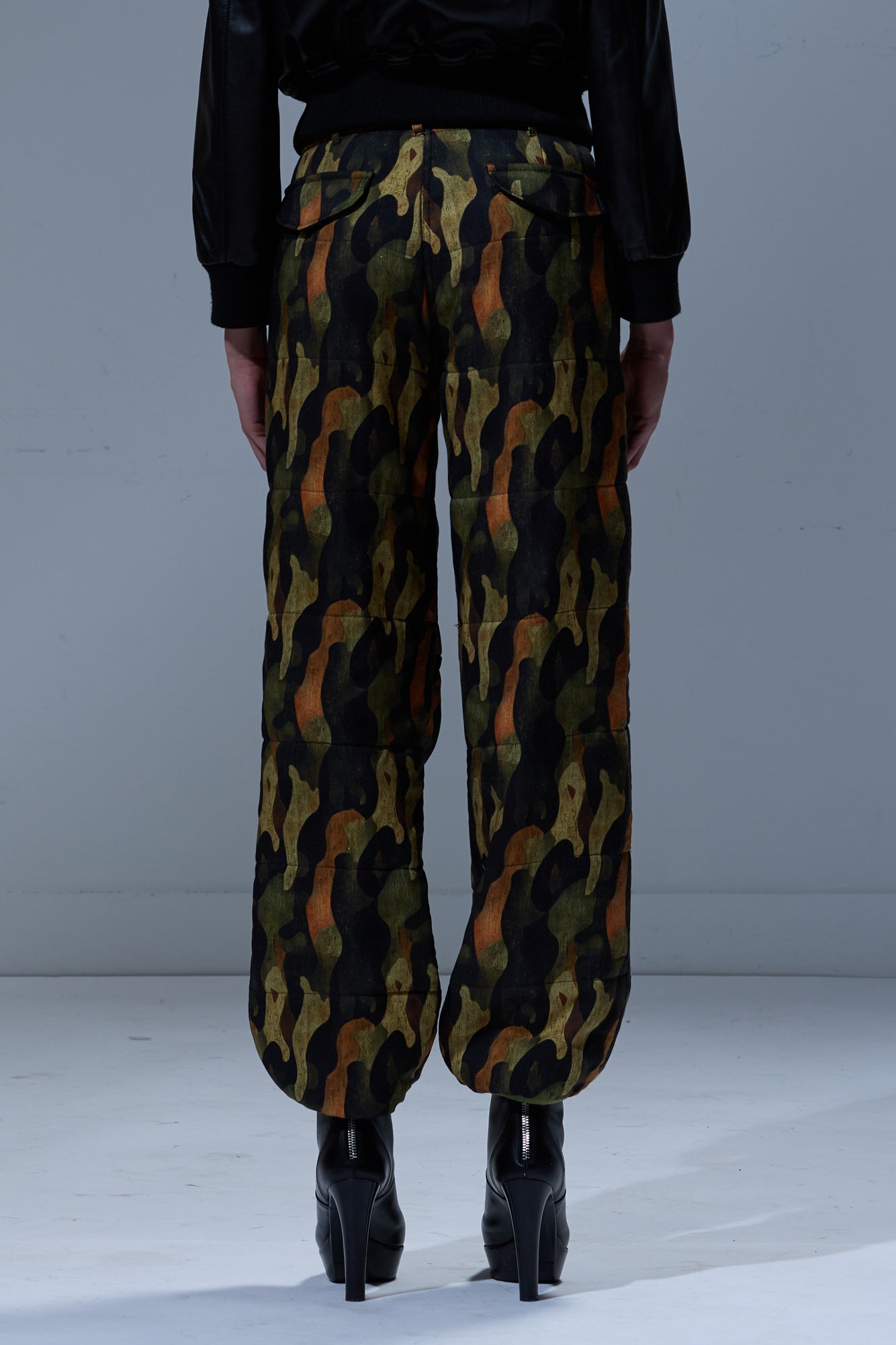 PADDED MILITARY PANTS - DARK CAMO GREEN - R13