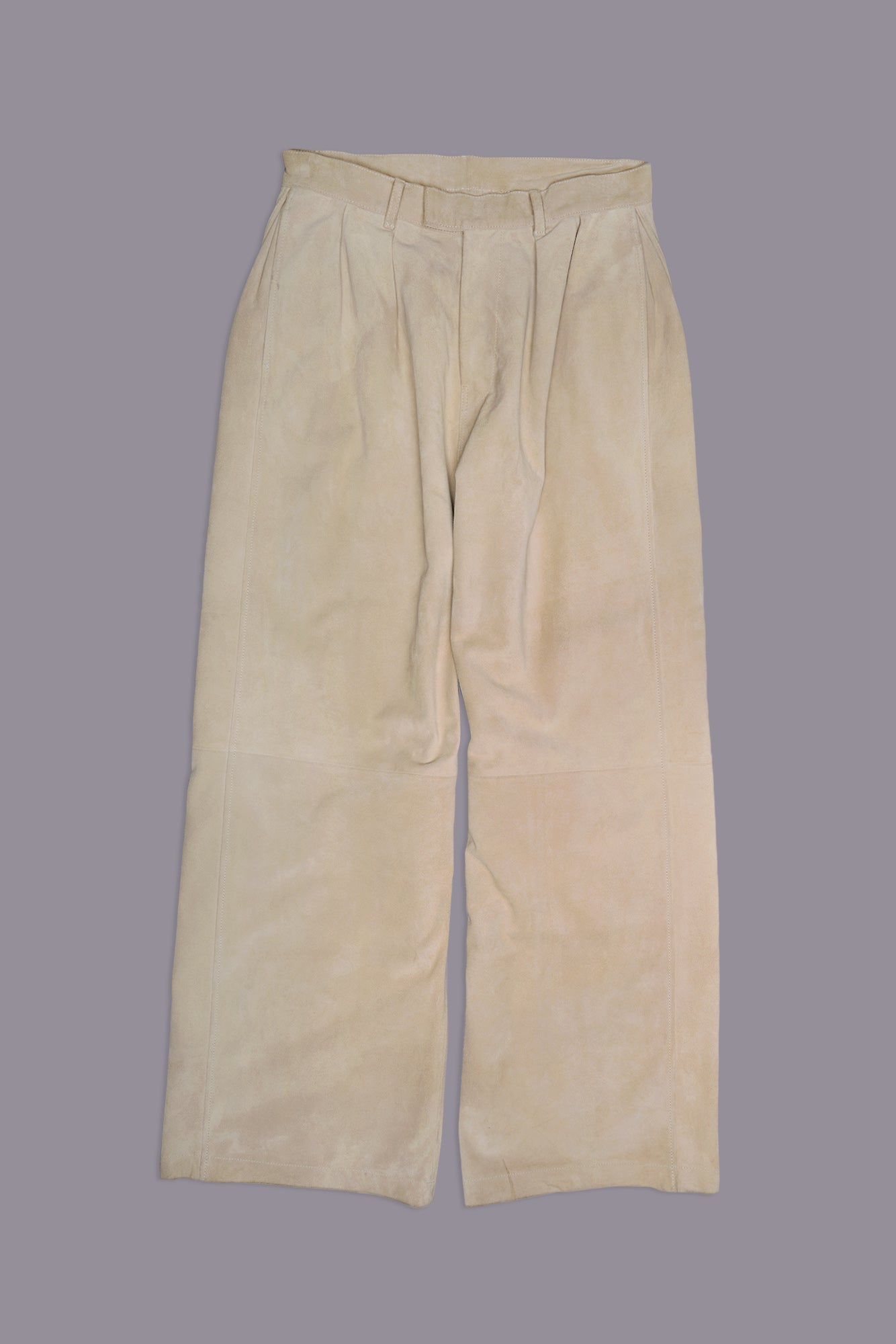 PLEATED WIDE LEG LEATHER PANT - STONE - R13