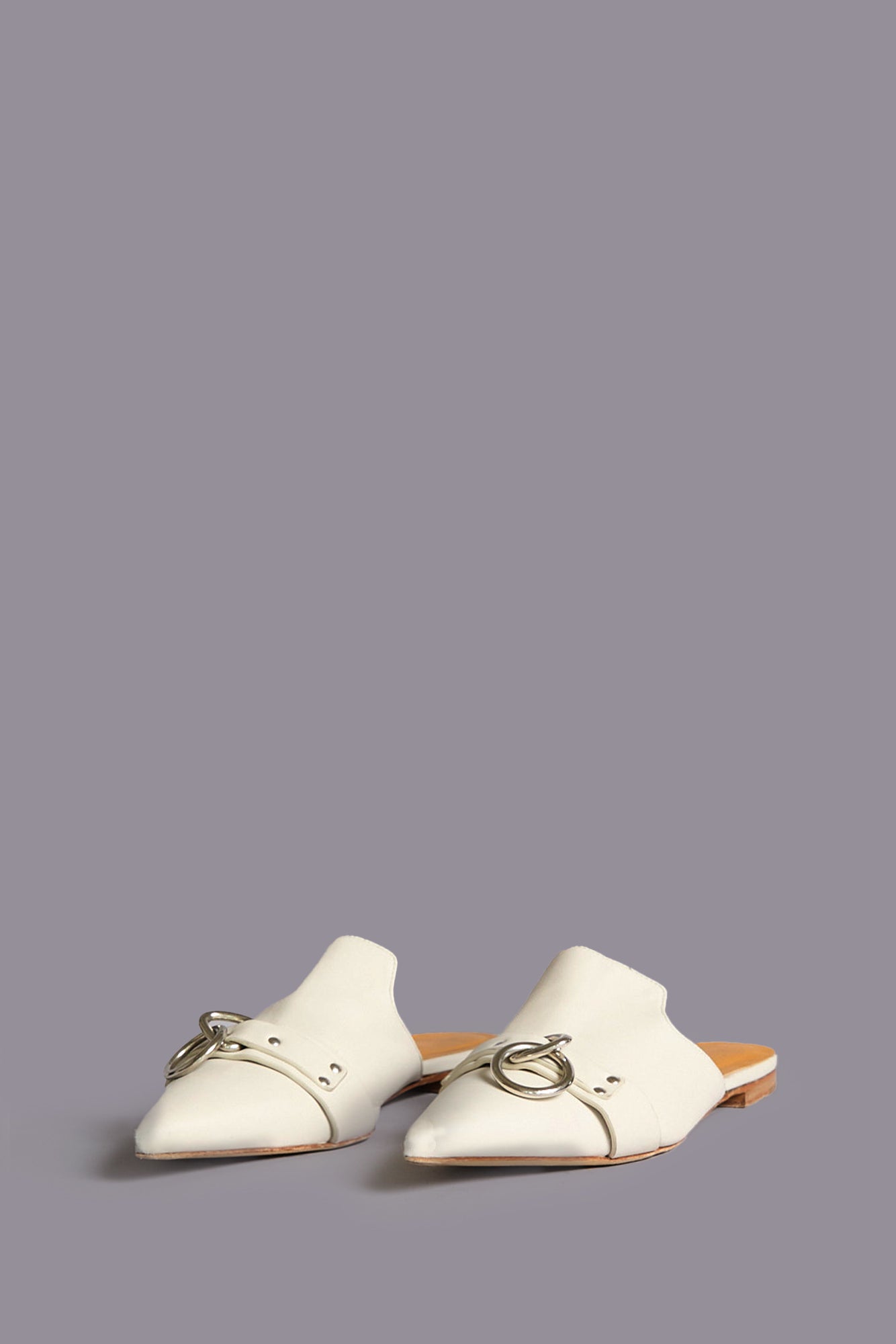 POINTED TOE SLIDE W/RING - LIGHT STONE - R13