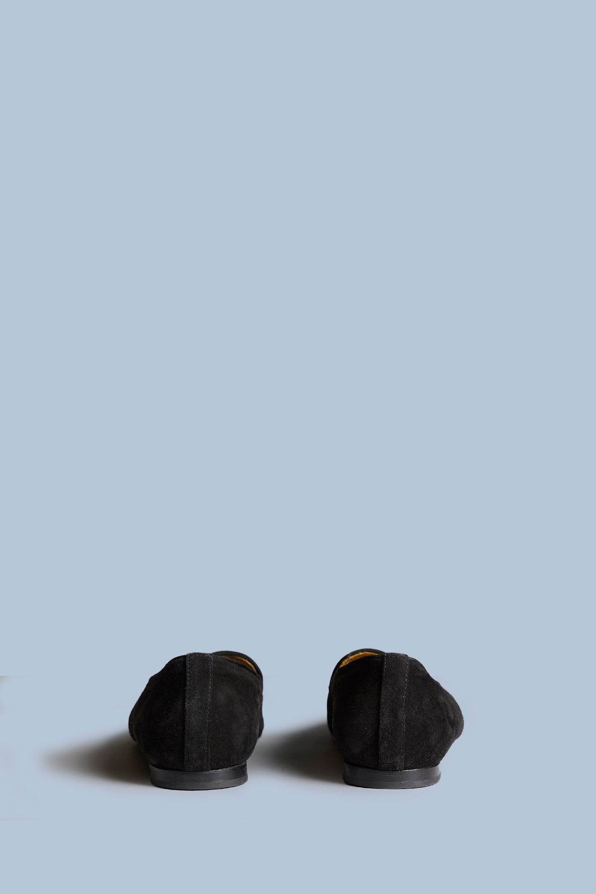 Pointy Toe Slipper With Logo - Black Suede - R13