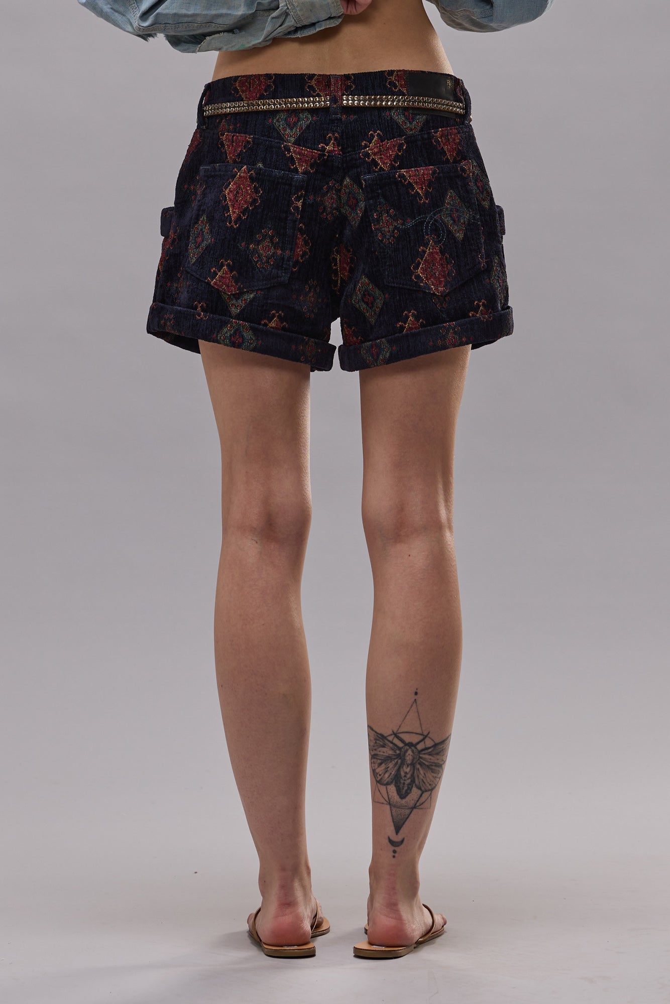 POUCH POCKET SHORT - NAVY BLUE JACQUARD - R13