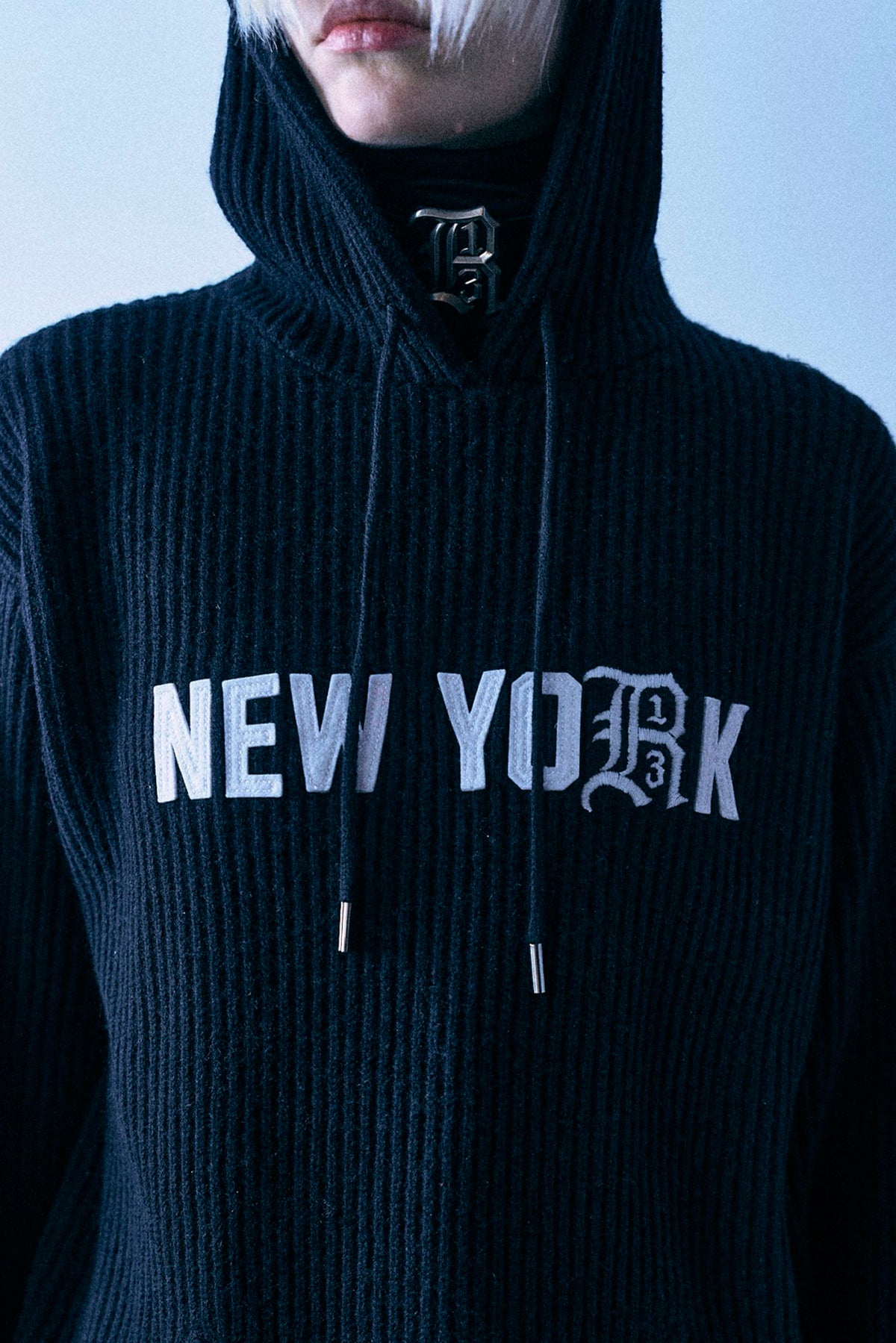 R13 New York Oversized Hoodie Sweater - Black - R13