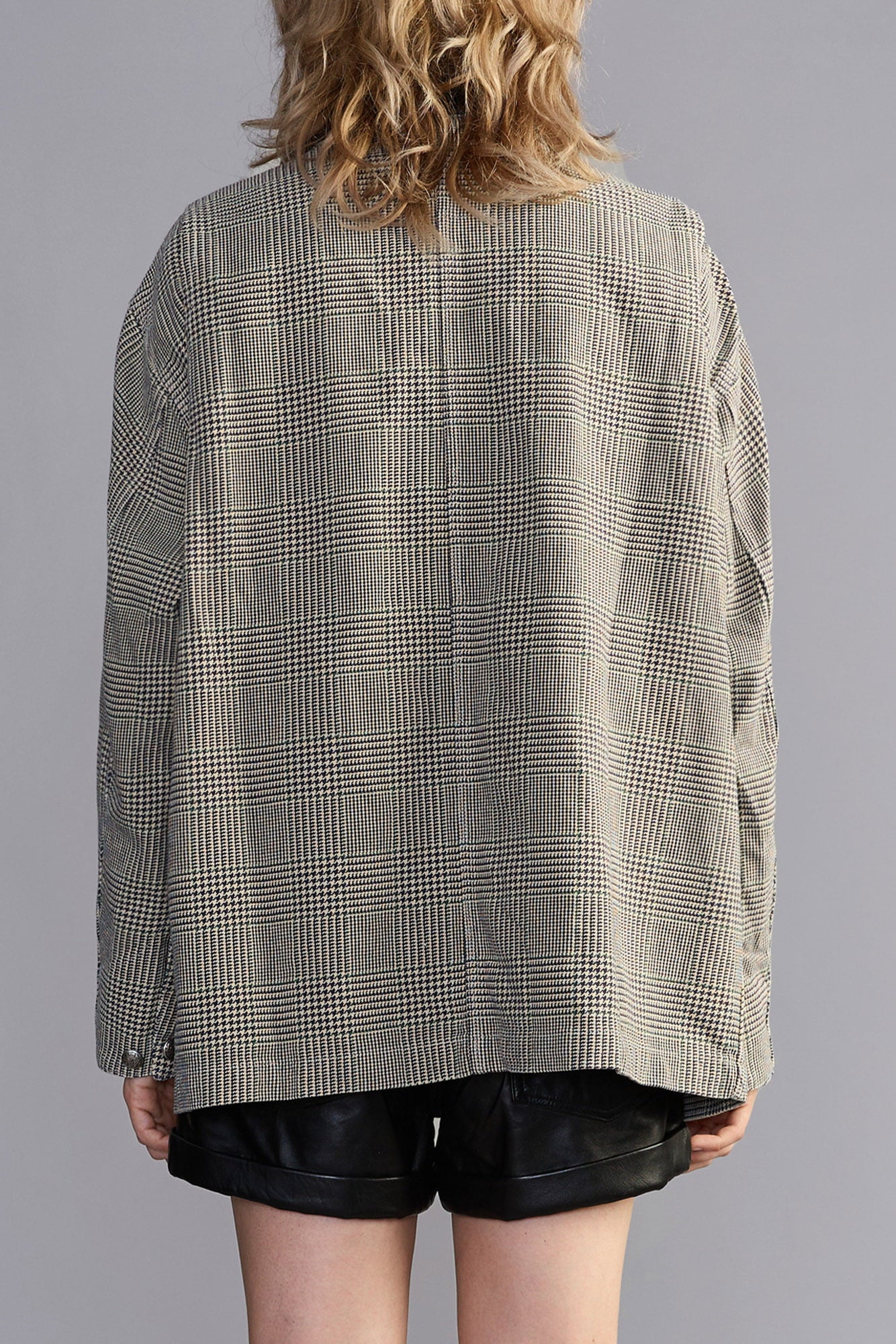 Relaxed Chore Jacket - Prince Of Wales Grey Check - R13