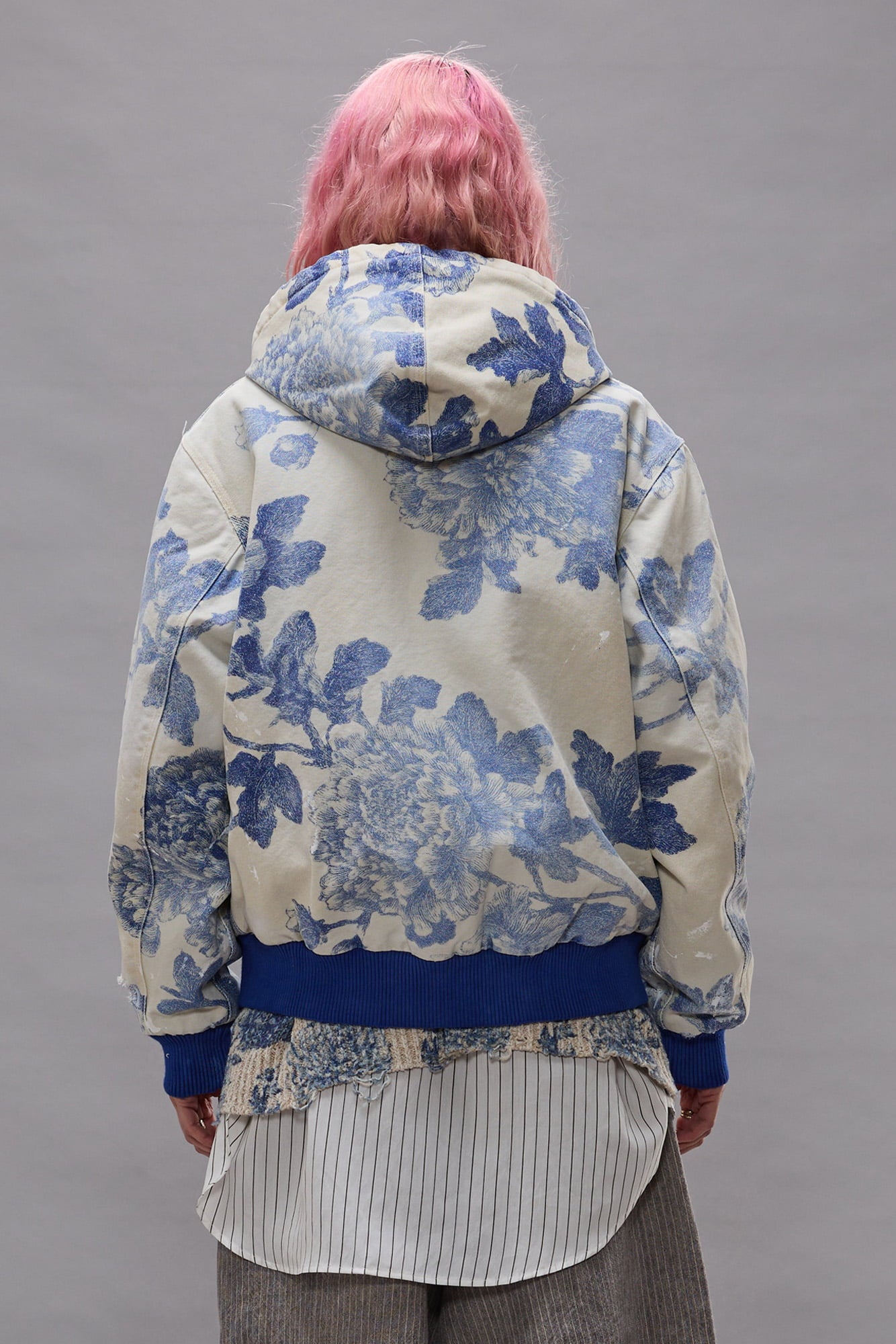 Relaxed Workwear Jacket - Washed Blue Floral - R13