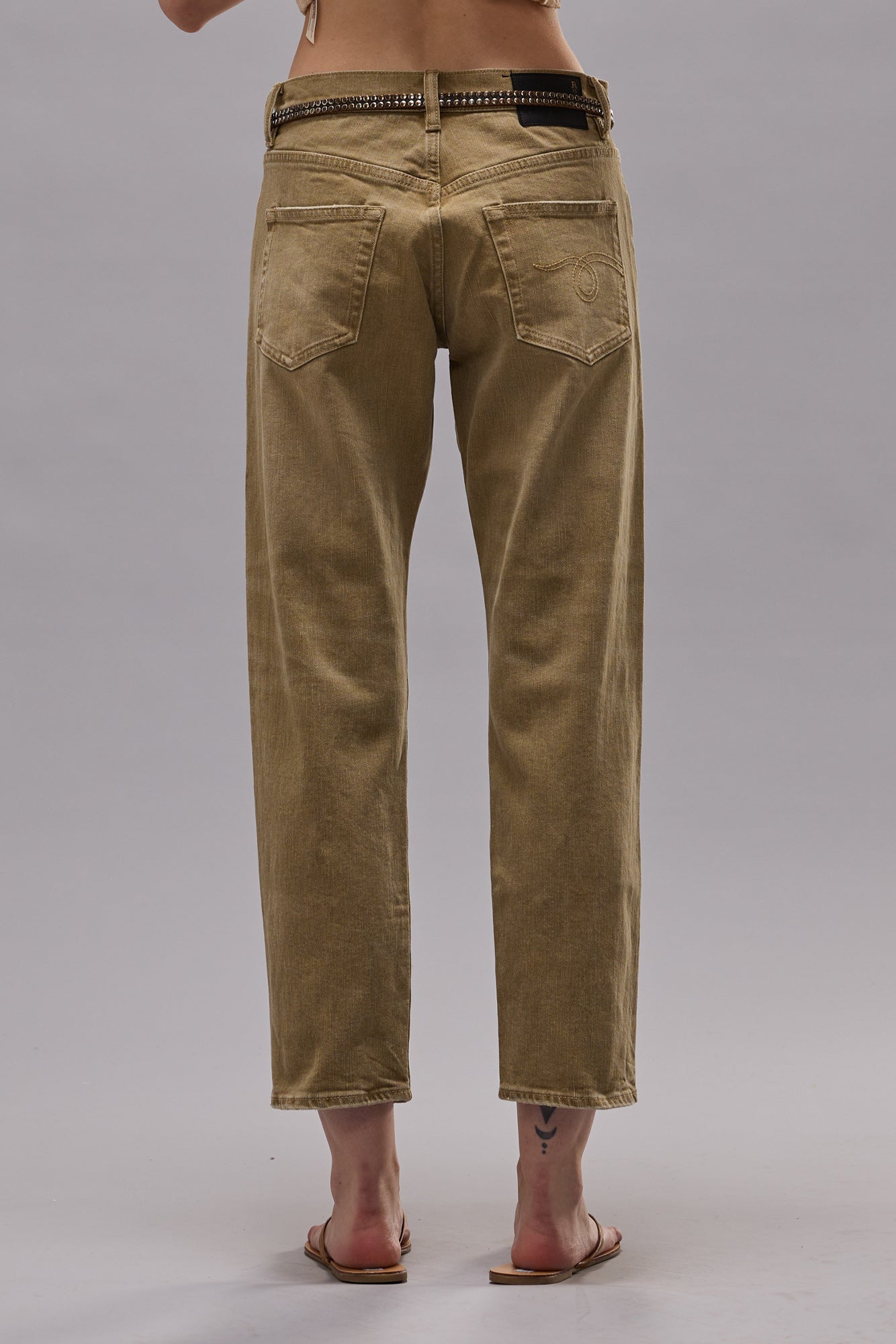 ROMEO JEAN - OLIVE GREEN HAZE STRETCH - R13