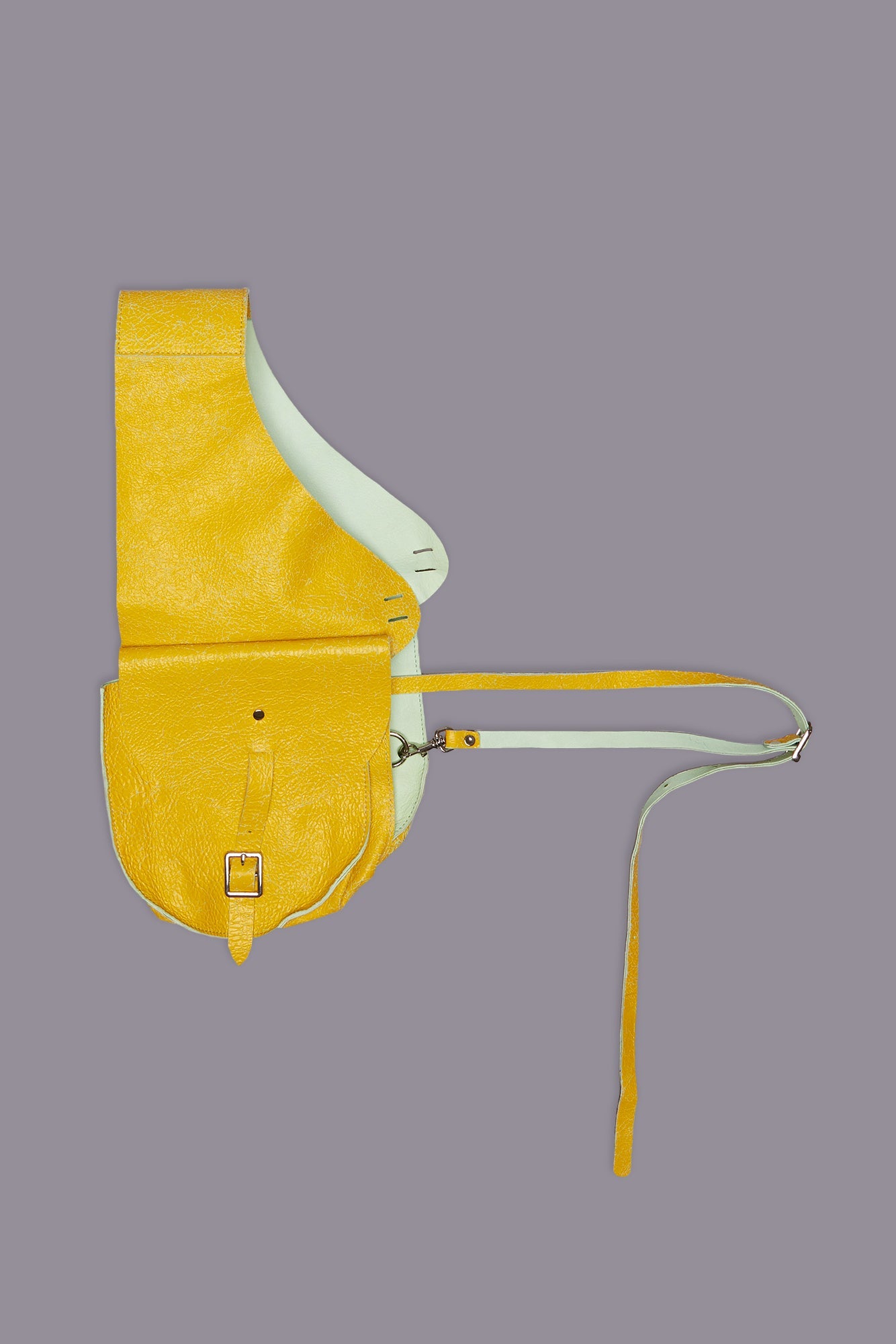 SADDLE BAG - YELLOW / AQUA - R13