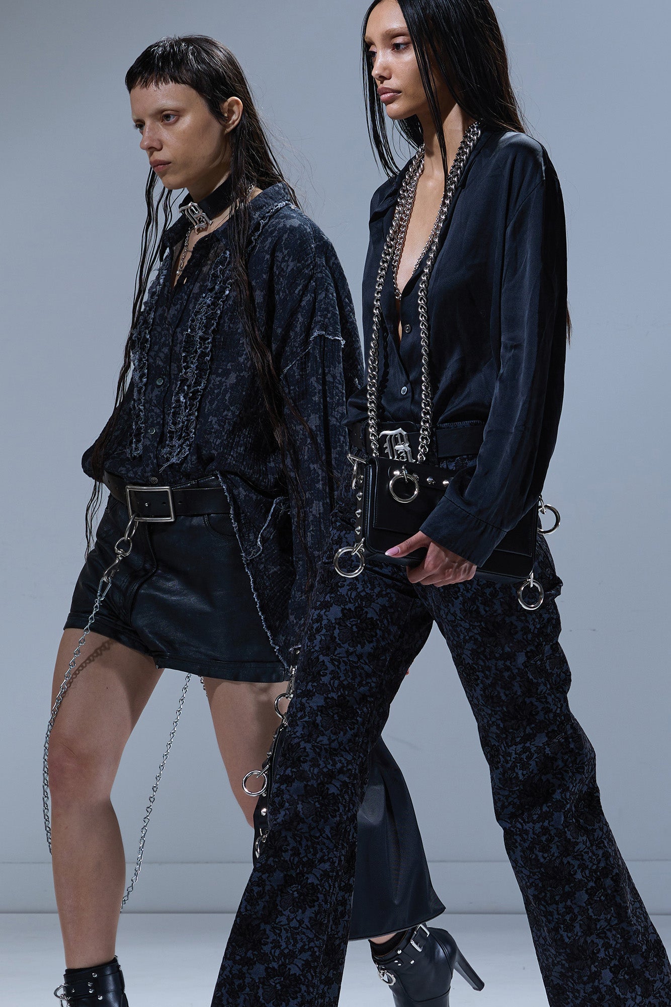 【極美品】Black Frayed Edge Linen Shirt Black Frayed Edge Linen Shirt