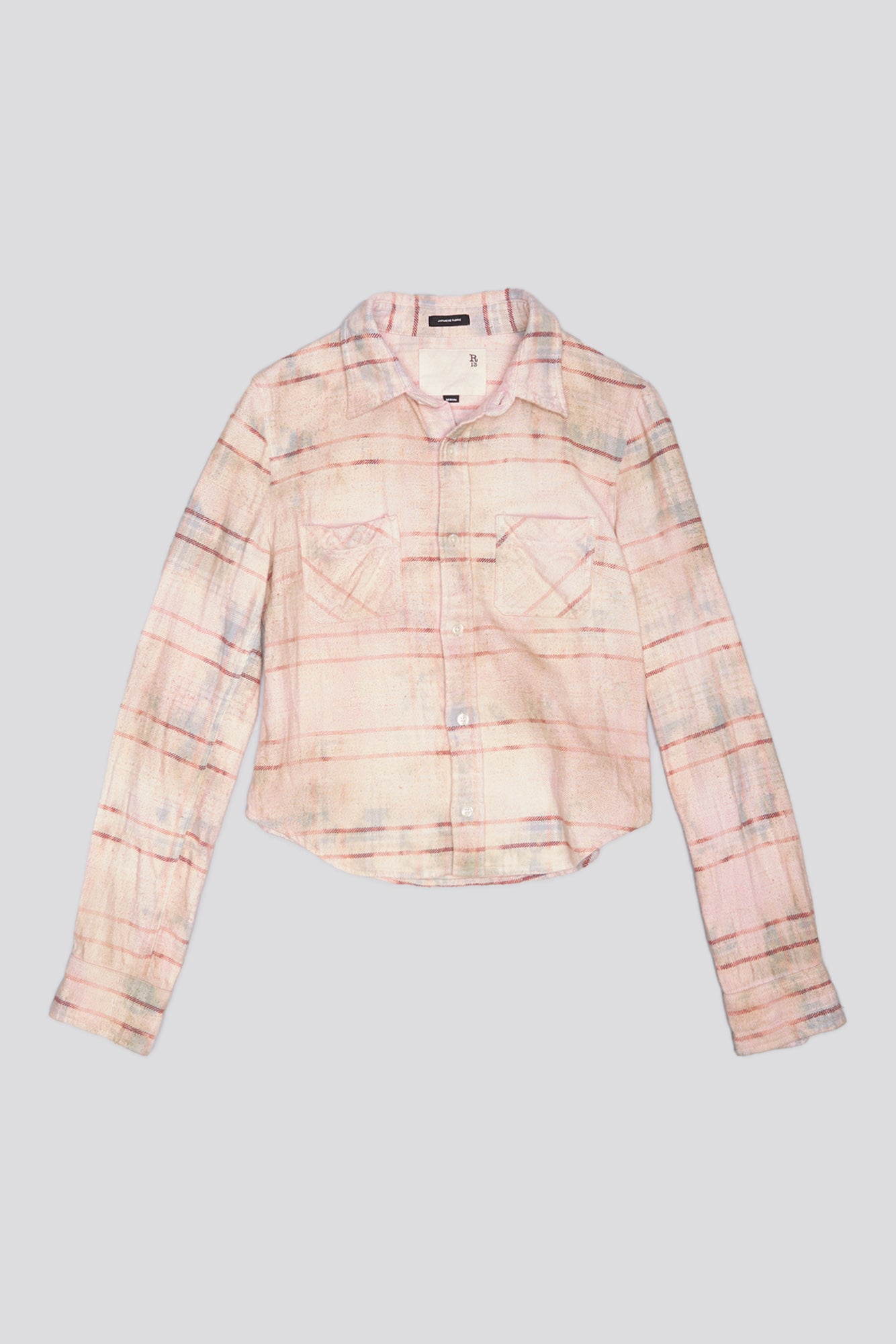 Shrunken Workshirt - Pink Overdyed Plaid - R13