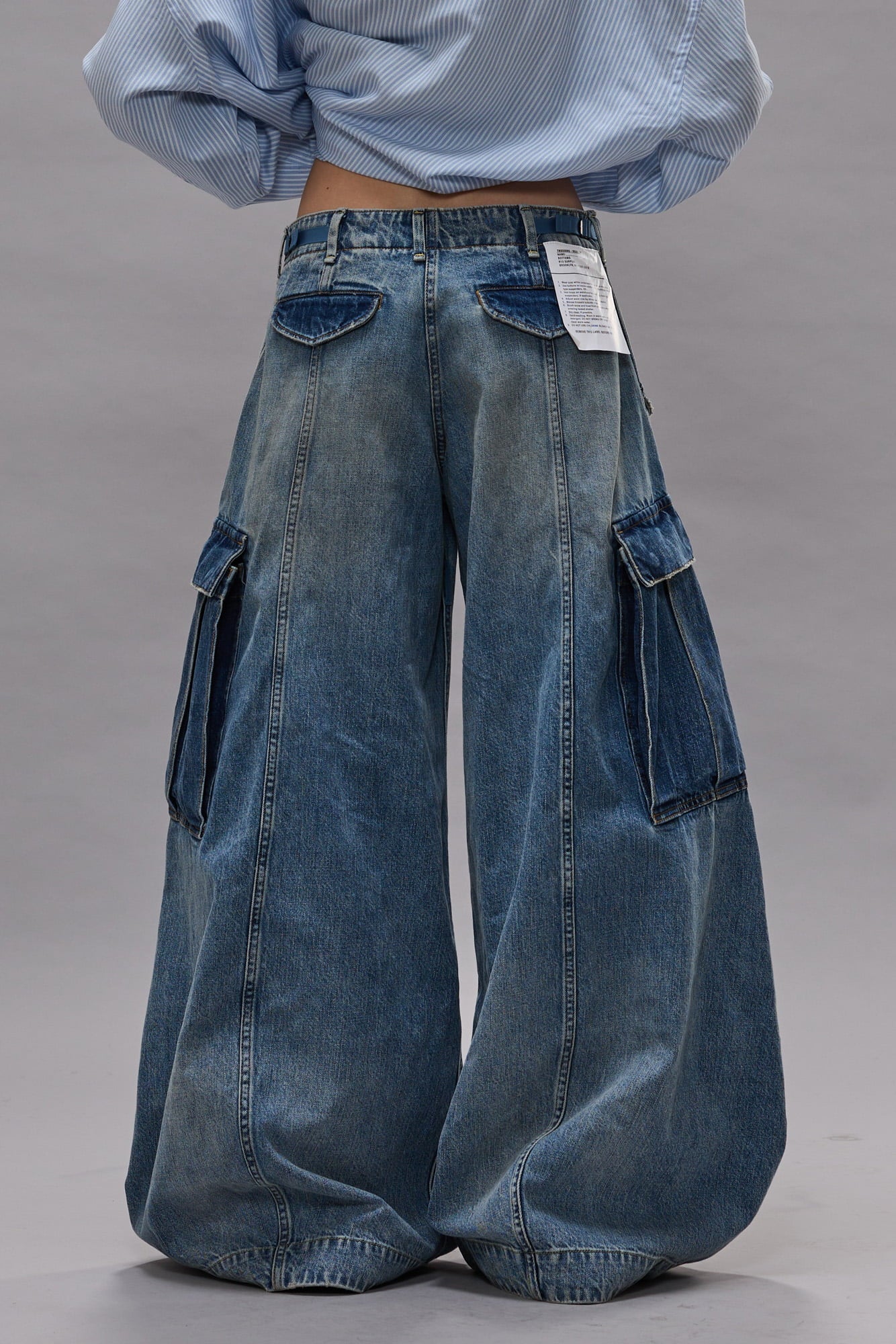 Siouxsie Field Cargo Jean - Two-Tone Vintage Blue - R13