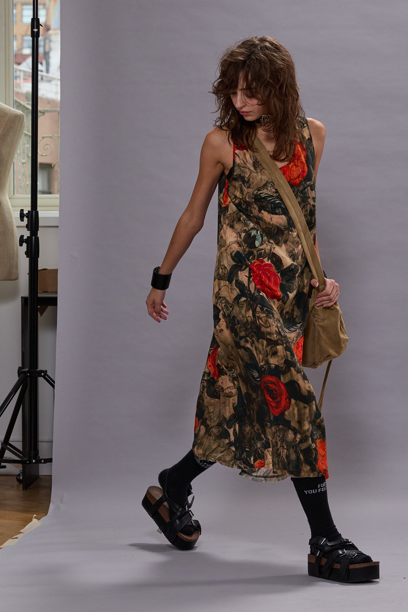 SLEEVELESS MIDI - CAMO ROSE - R13