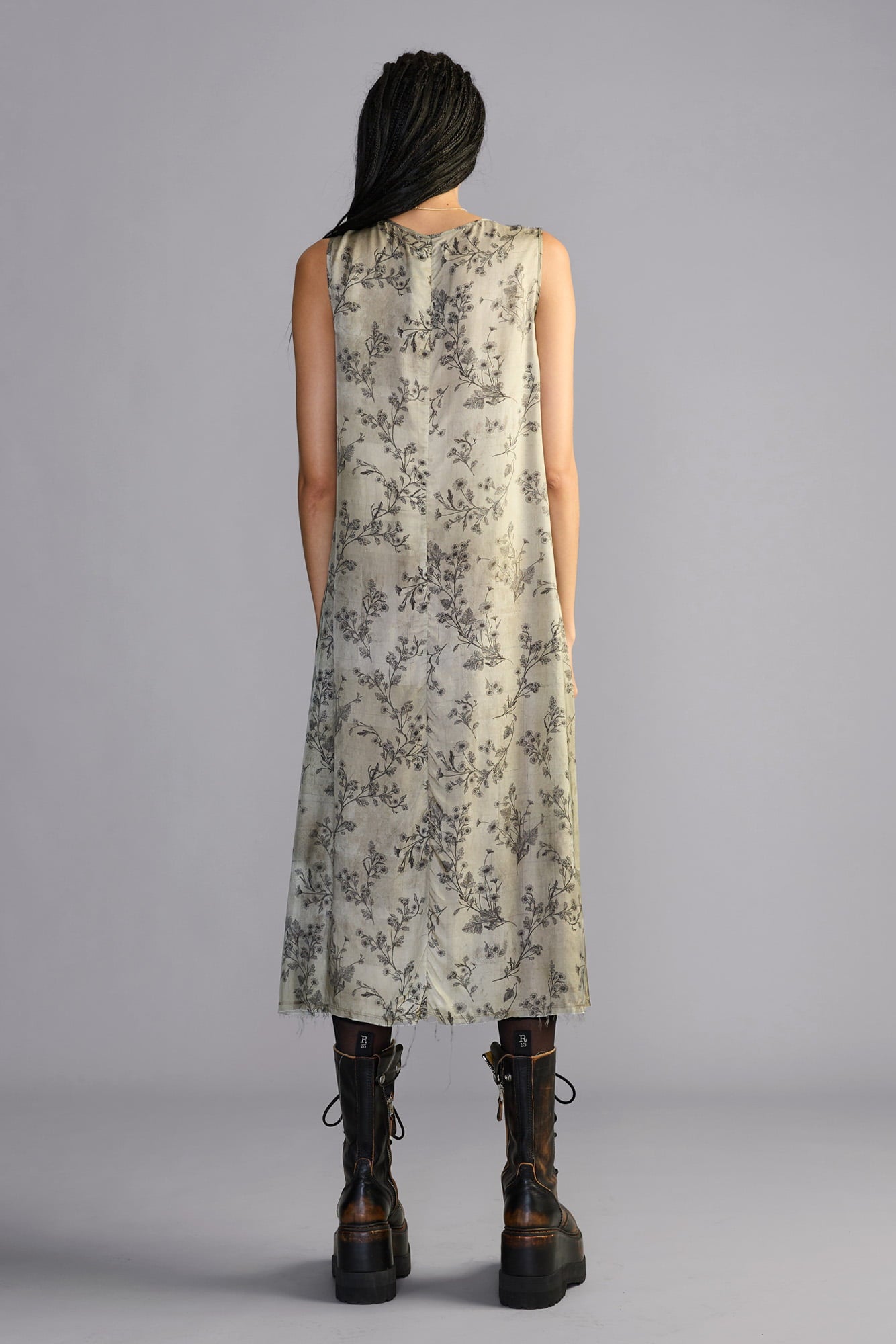 Sleeveless Midi - Green Floral - R13