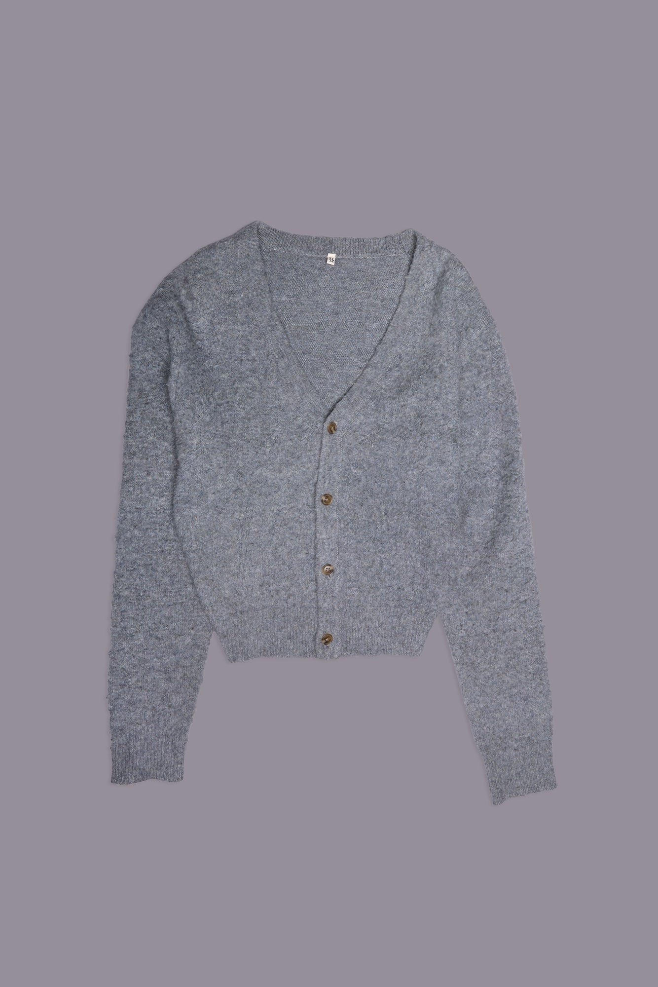 SPLIT HEM CARDIGAN - LIGHT HEATHER GREY - R13