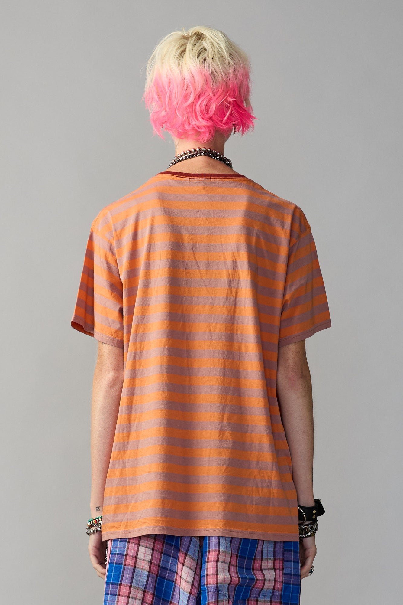 STRIPED BOY T - ORANGE MULTI STRIPE - R13
