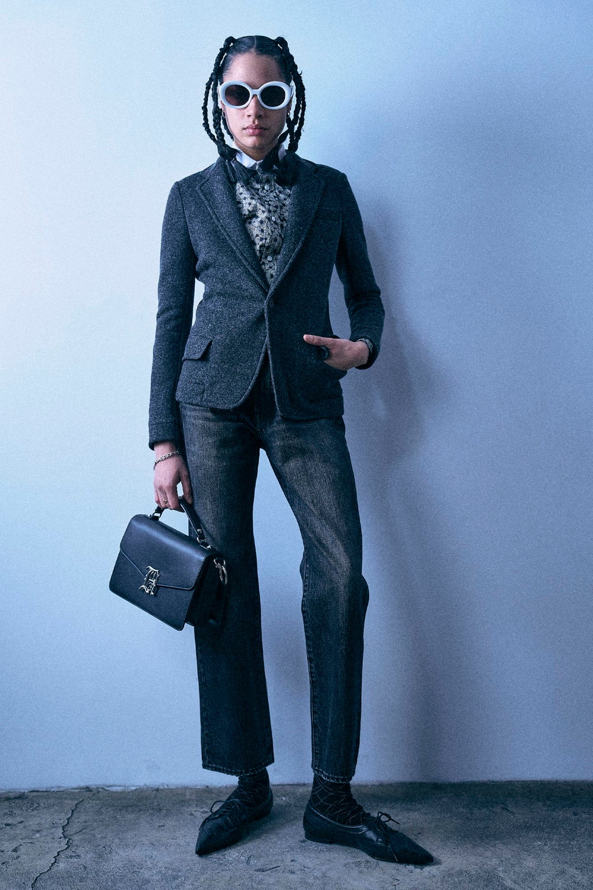 Super Shrunken Blazer - Charcoal Grey - R13